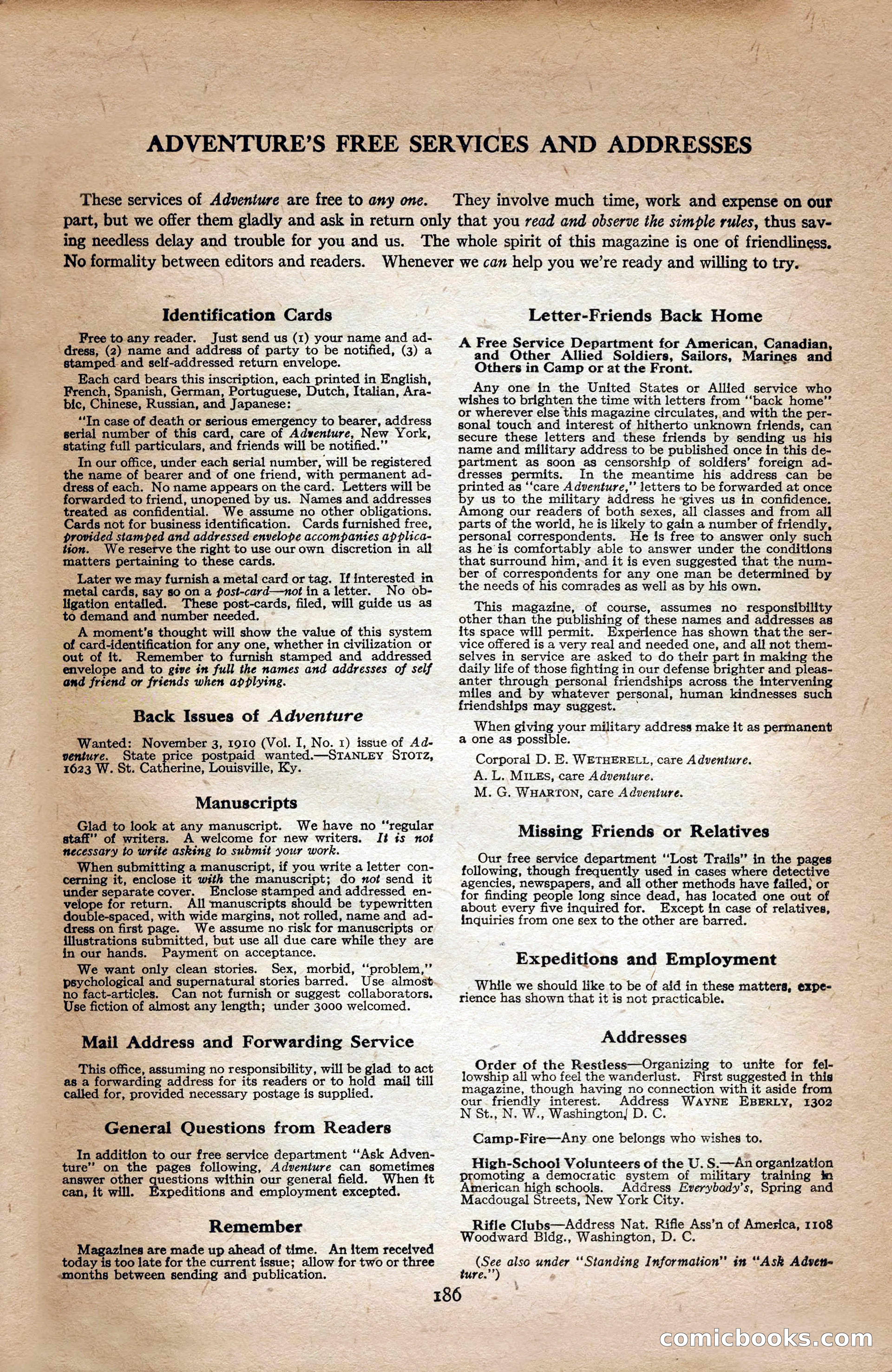 Adventure Magazine Cover — page 188 of 196