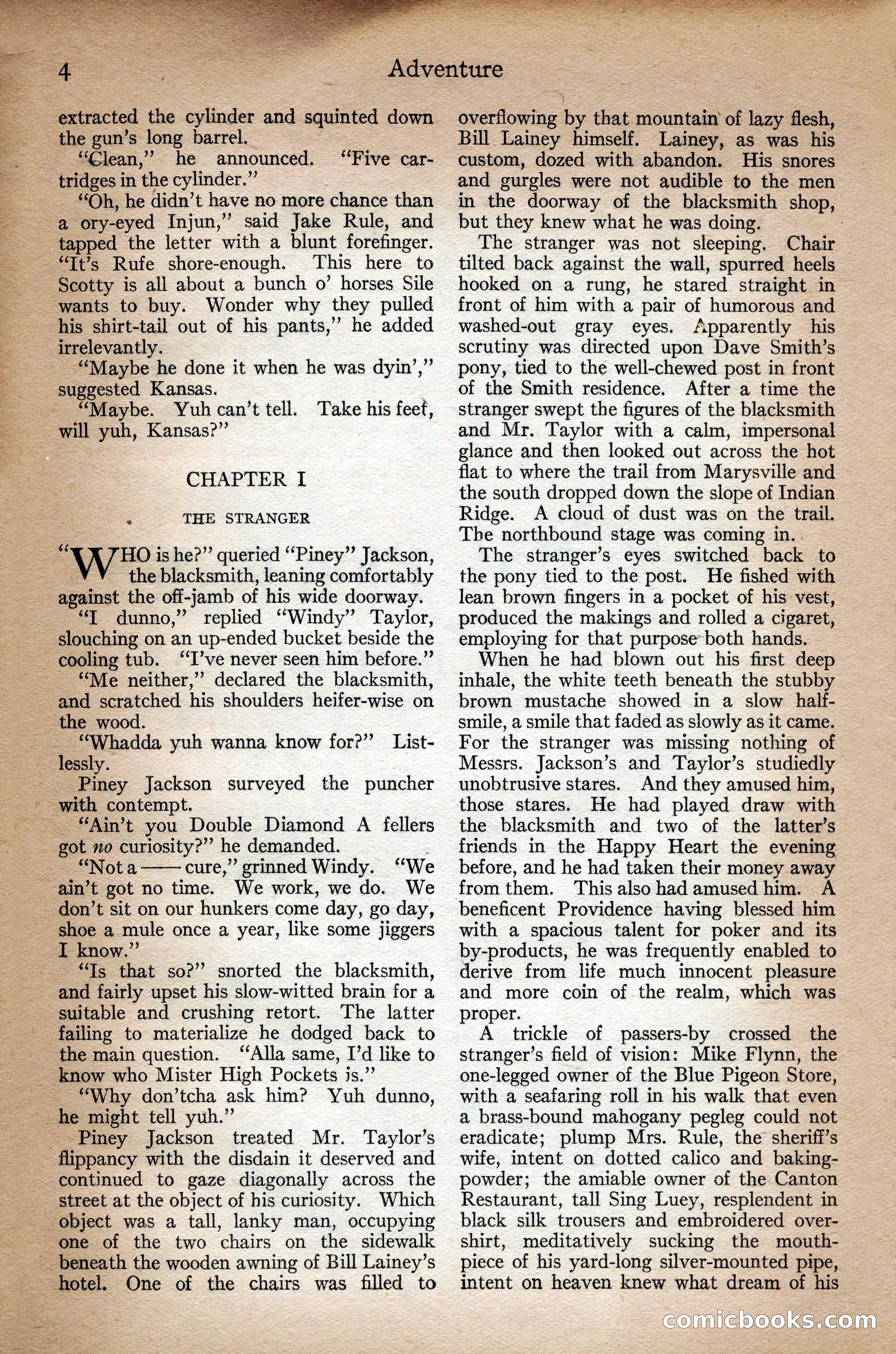Adventure Magazine Cover, September 3, 1918 — page 6 of 196