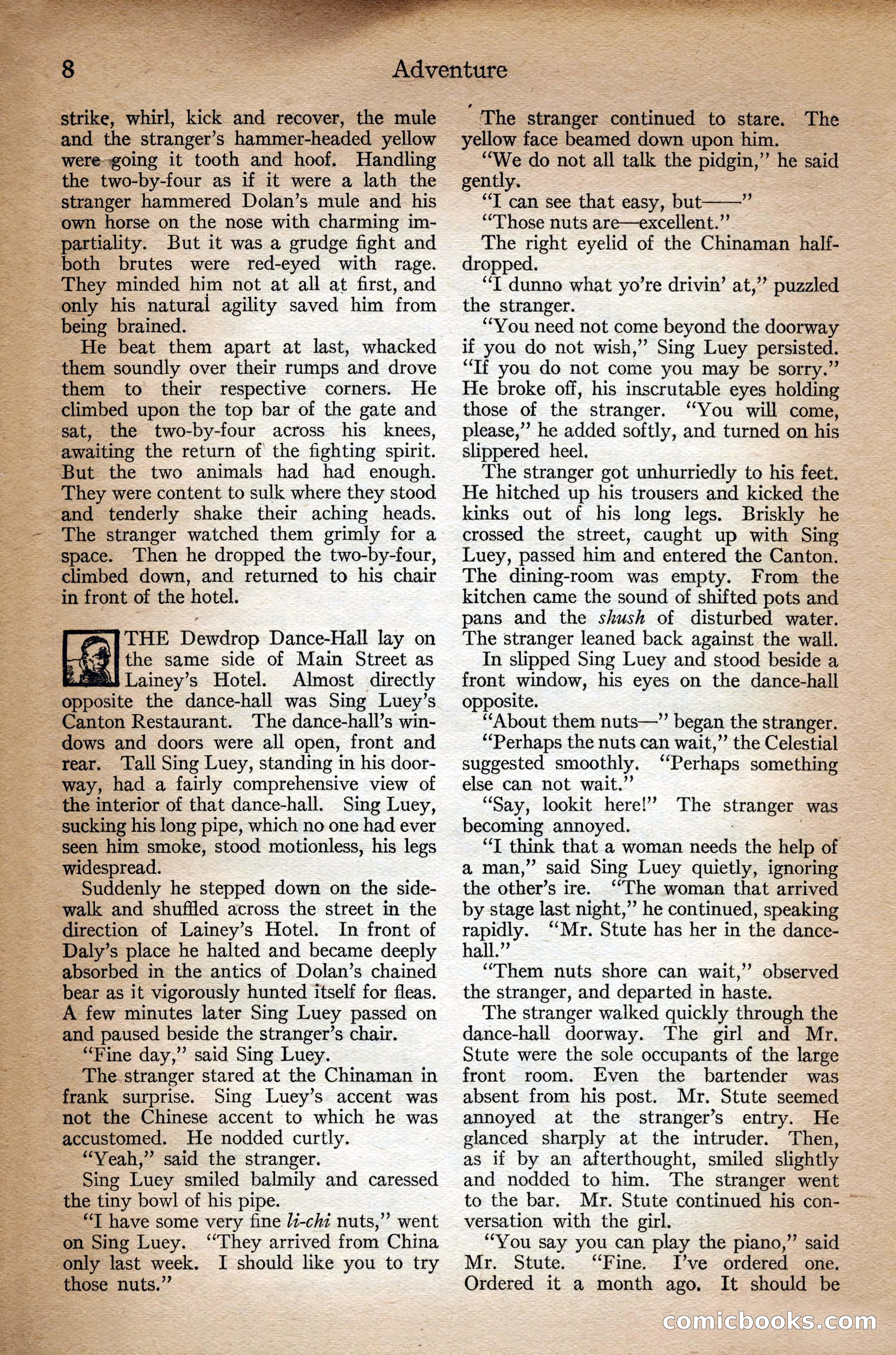 Adventure Magazine Cover, September 3, 1918 — page 10 of 196