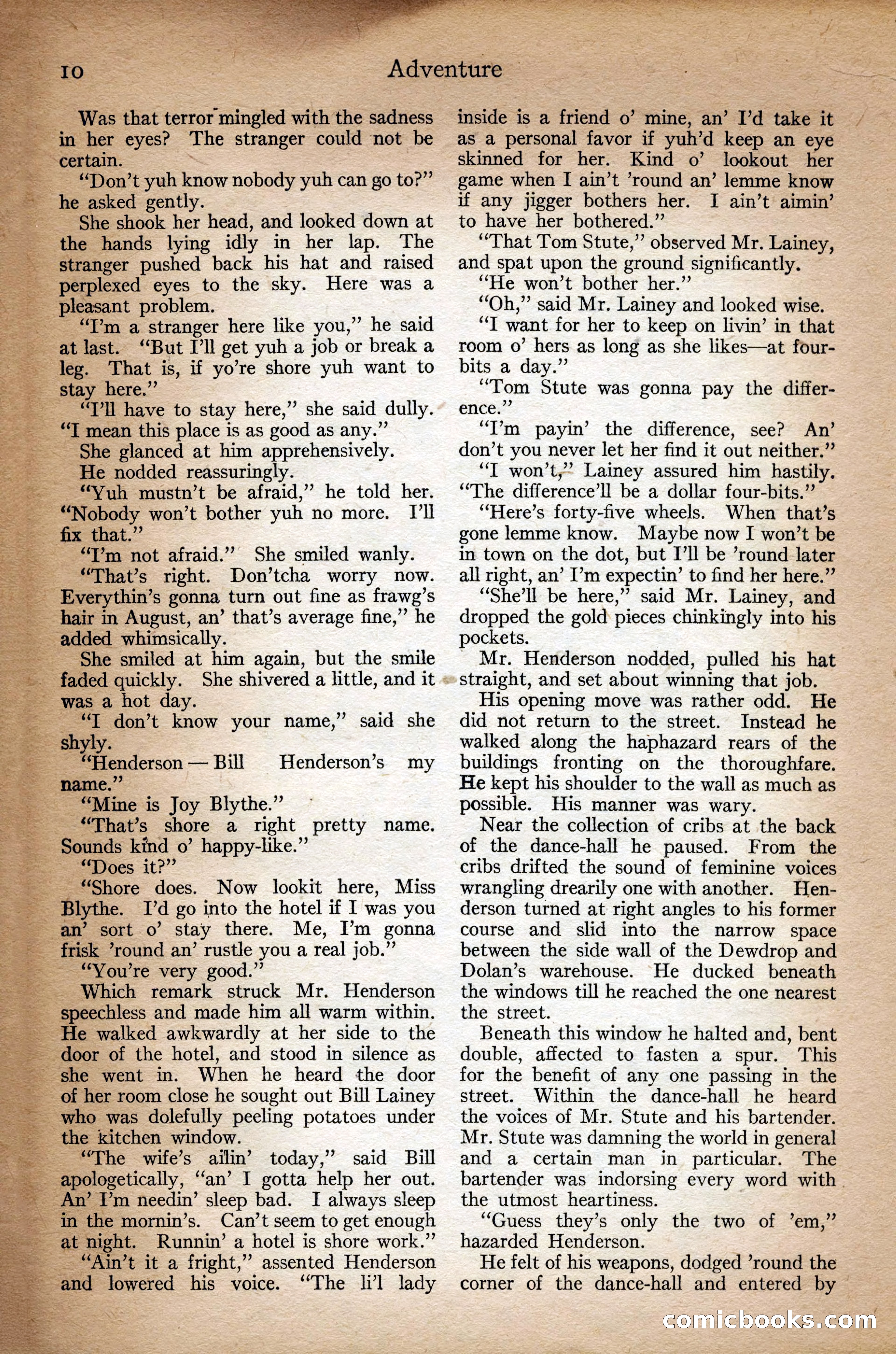 Adventure Magazine Cover, September 3, 1918 — page 12 of 196
