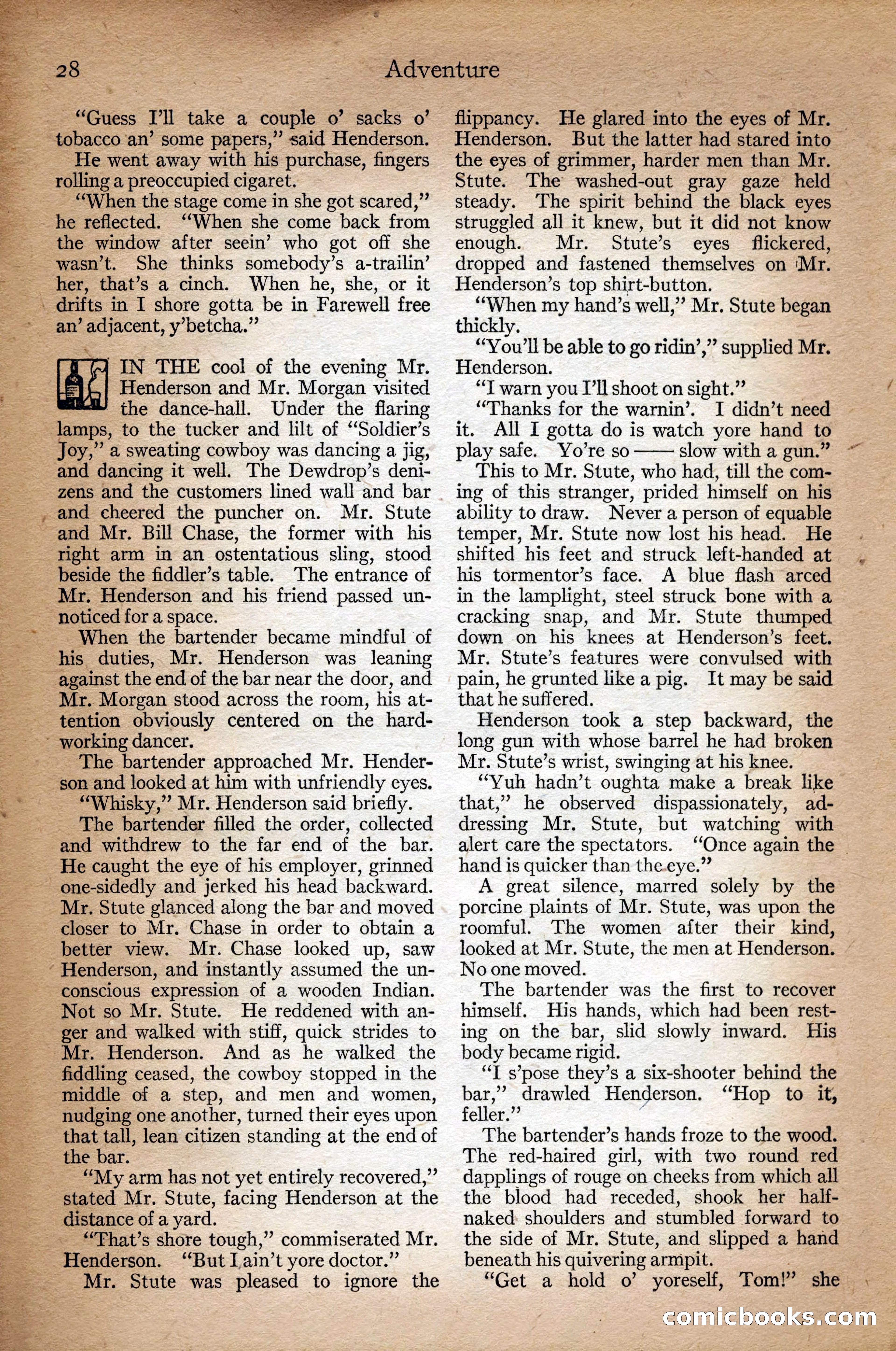 Adventure Magazine Cover, September 3, 1918 — page 30 of 196