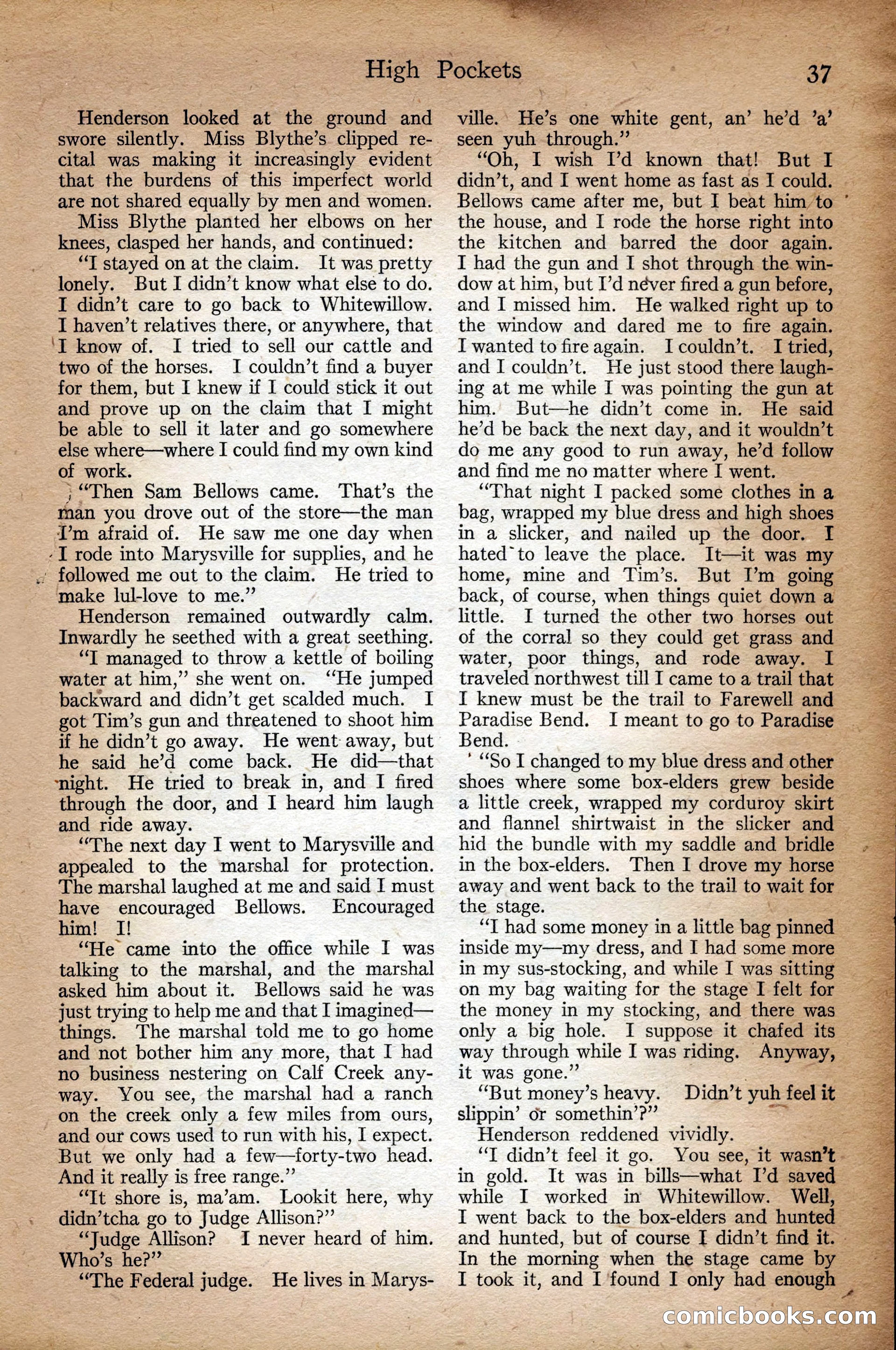 Adventure Magazine Cover, September 3, 1918 — page 39 of 196