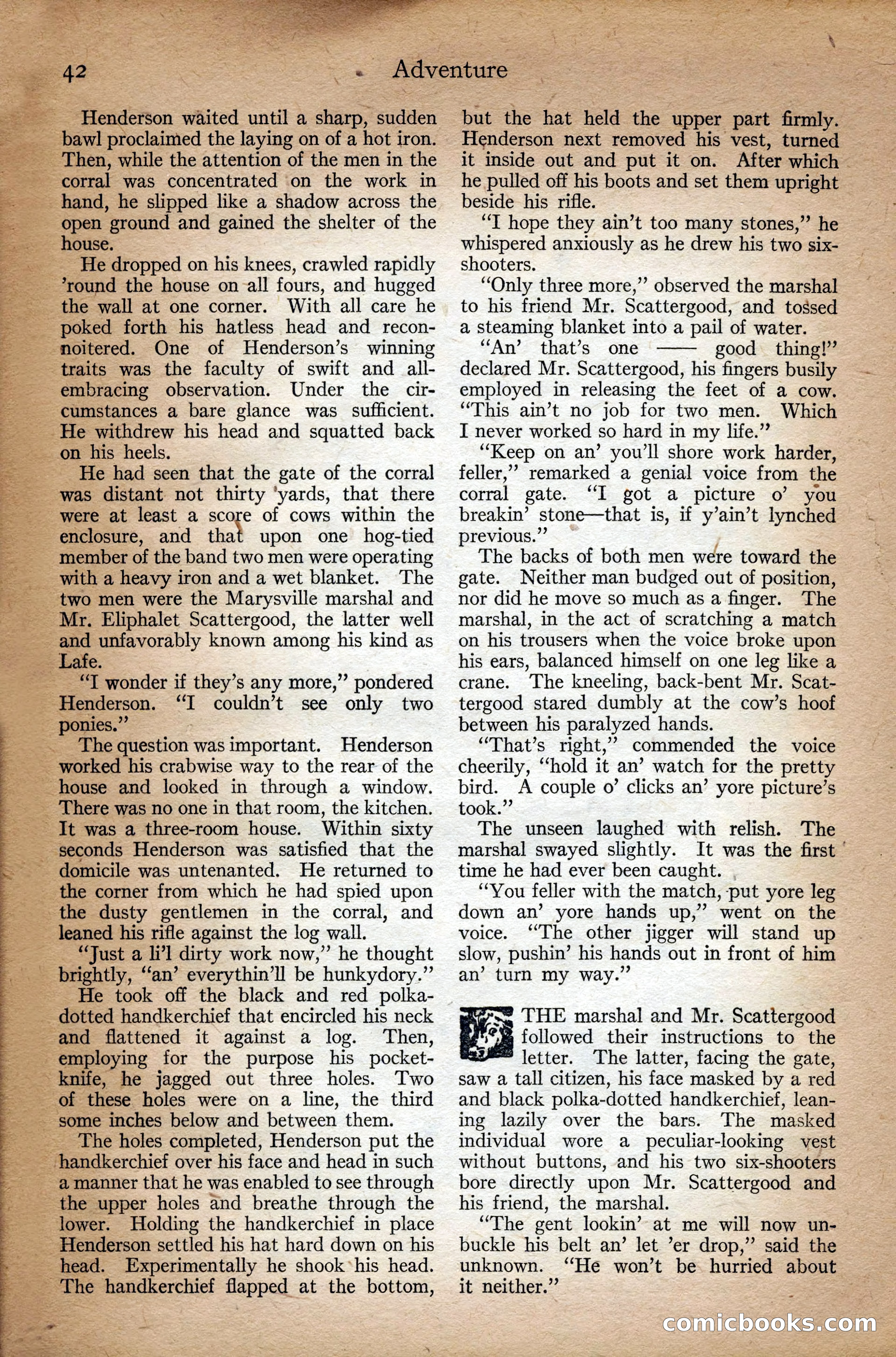Adventure Magazine Cover, September 3, 1918 — page 44 of 196