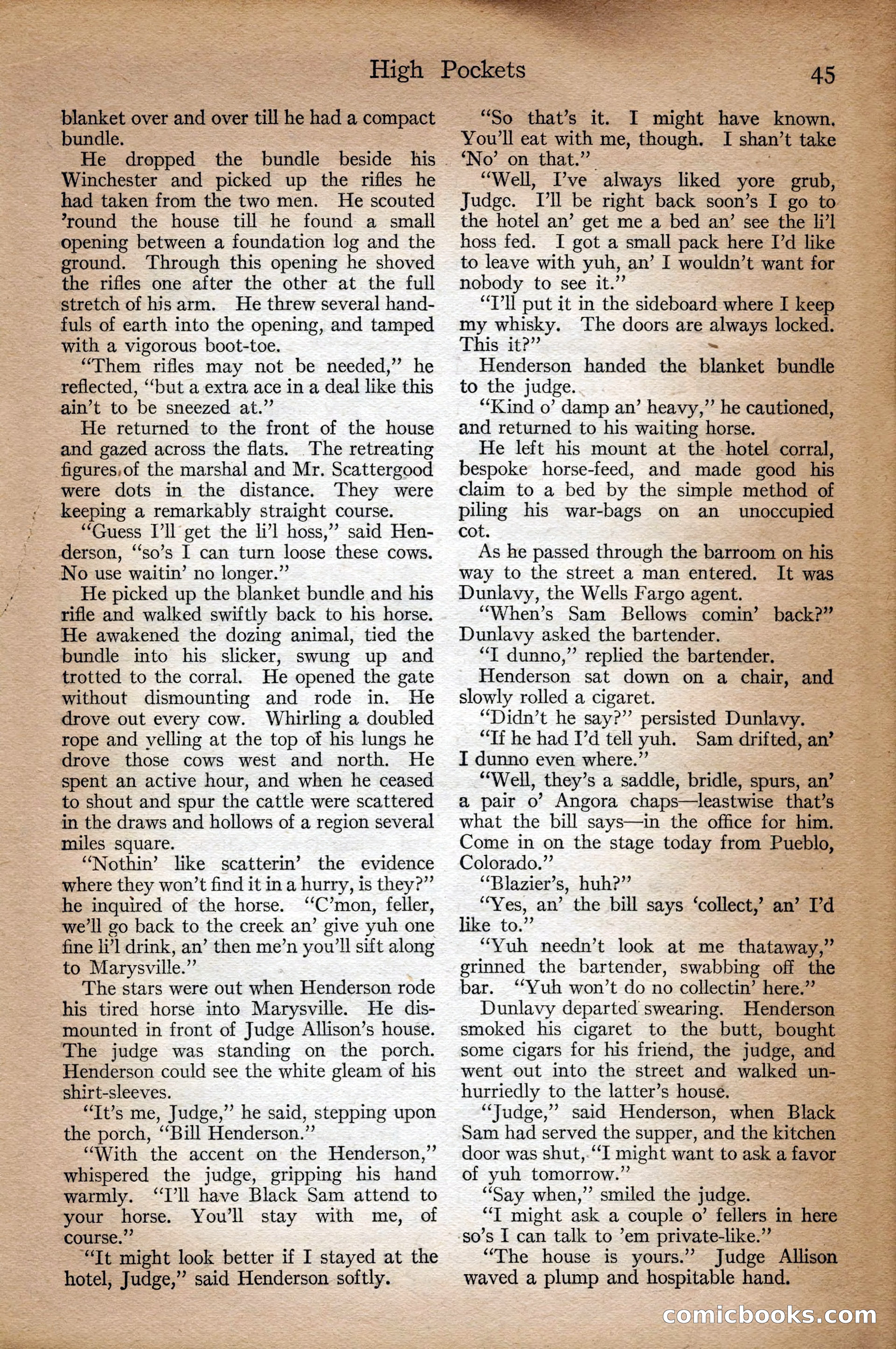 Adventure Magazine Cover, September 3, 1918 — page 47 of 196