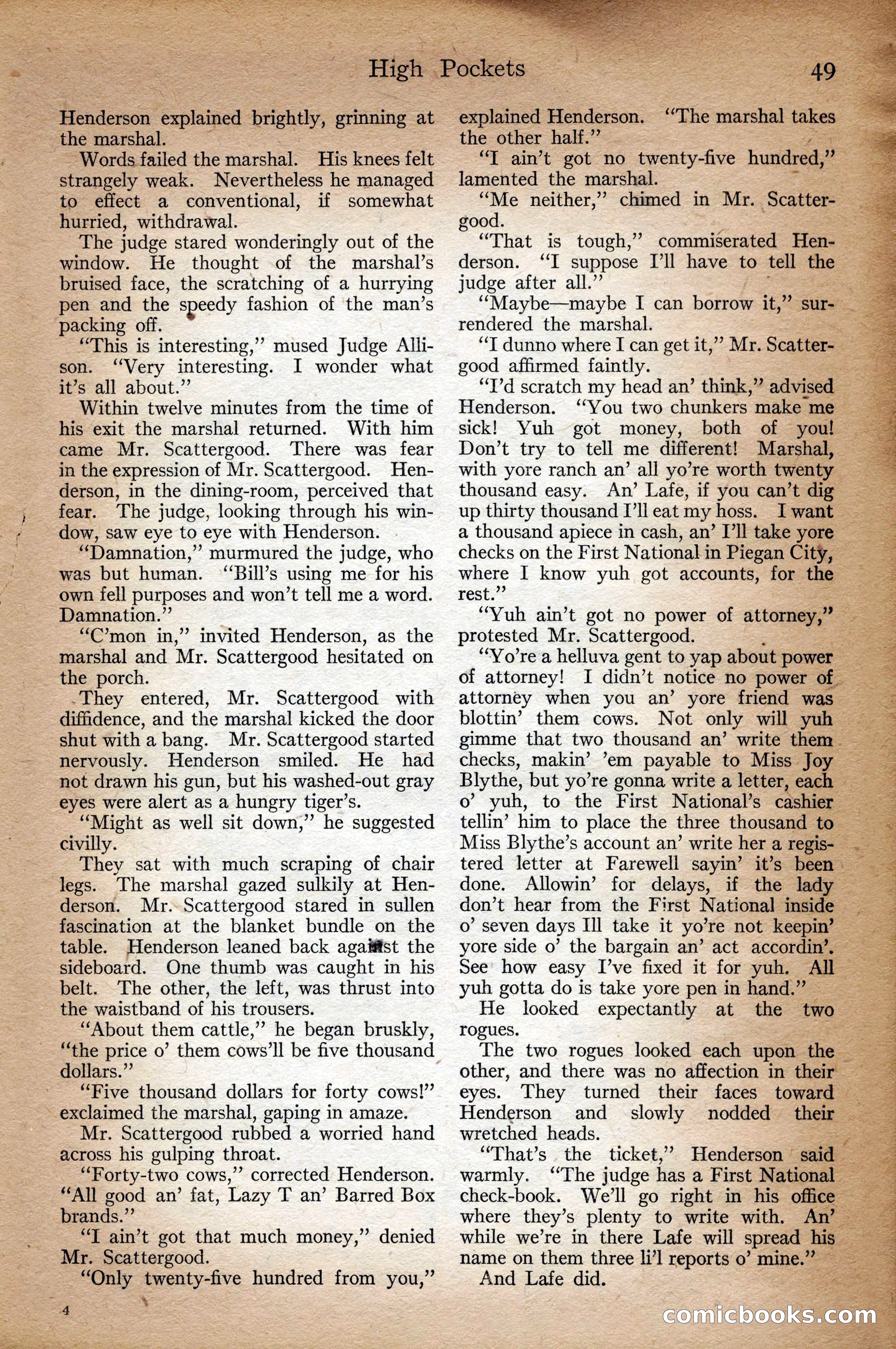 Adventure Magazine Cover, September 3, 1918 — page 51 of 196