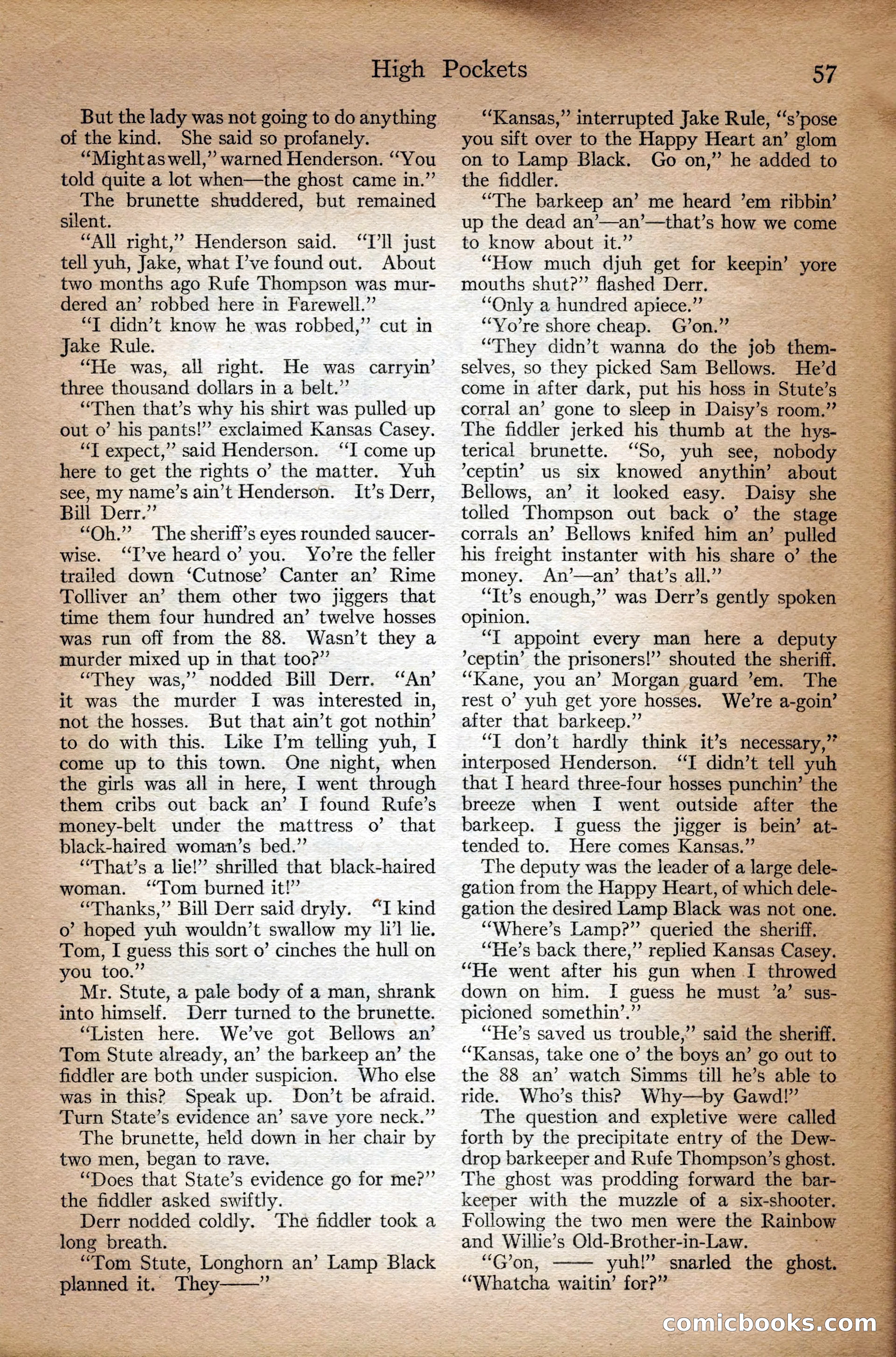 Adventure Magazine Cover, September 3, 1918 — page 59 of 196