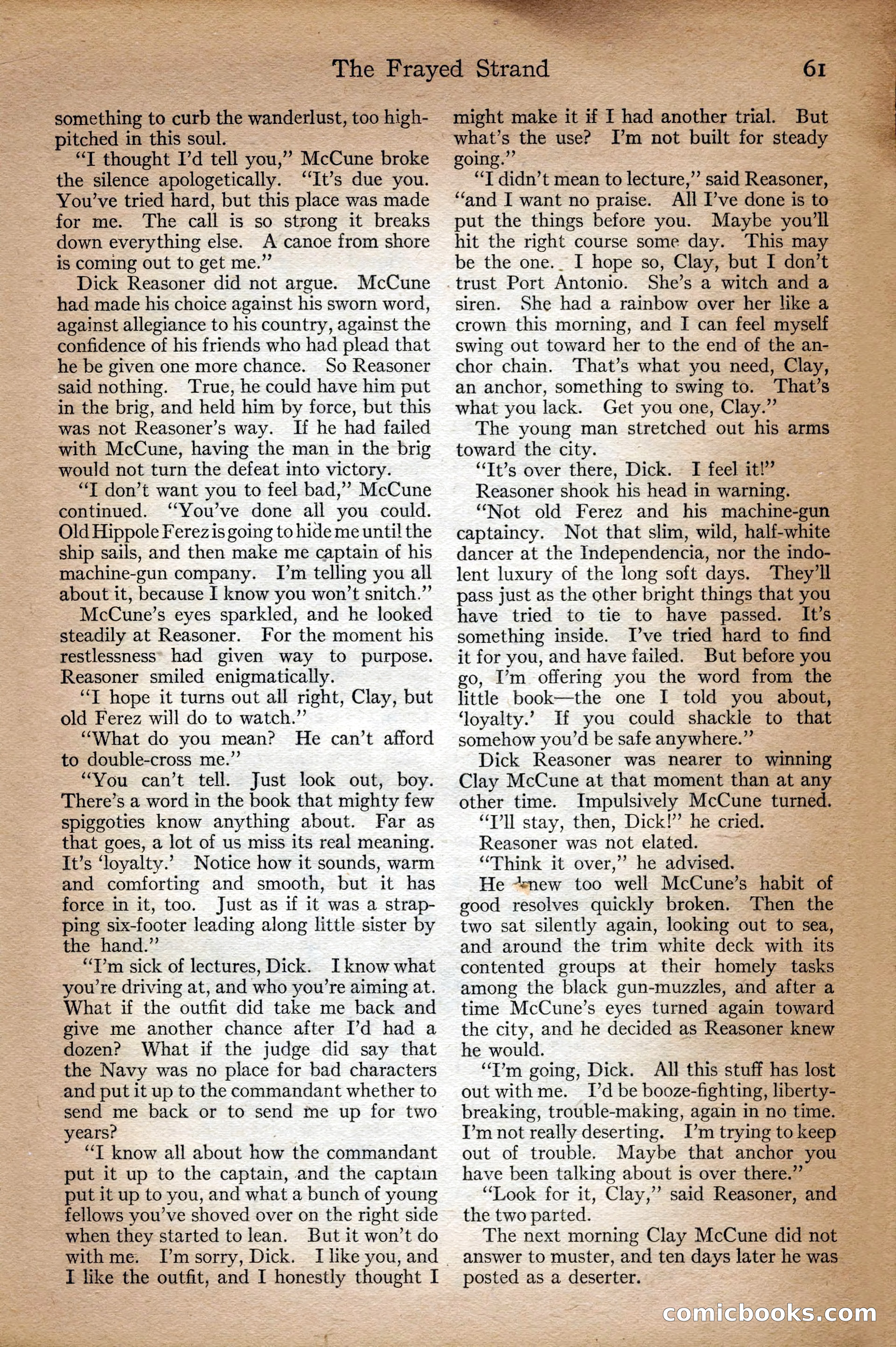 Adventure Magazine Cover, September 3, 1918 — page 63 of 196