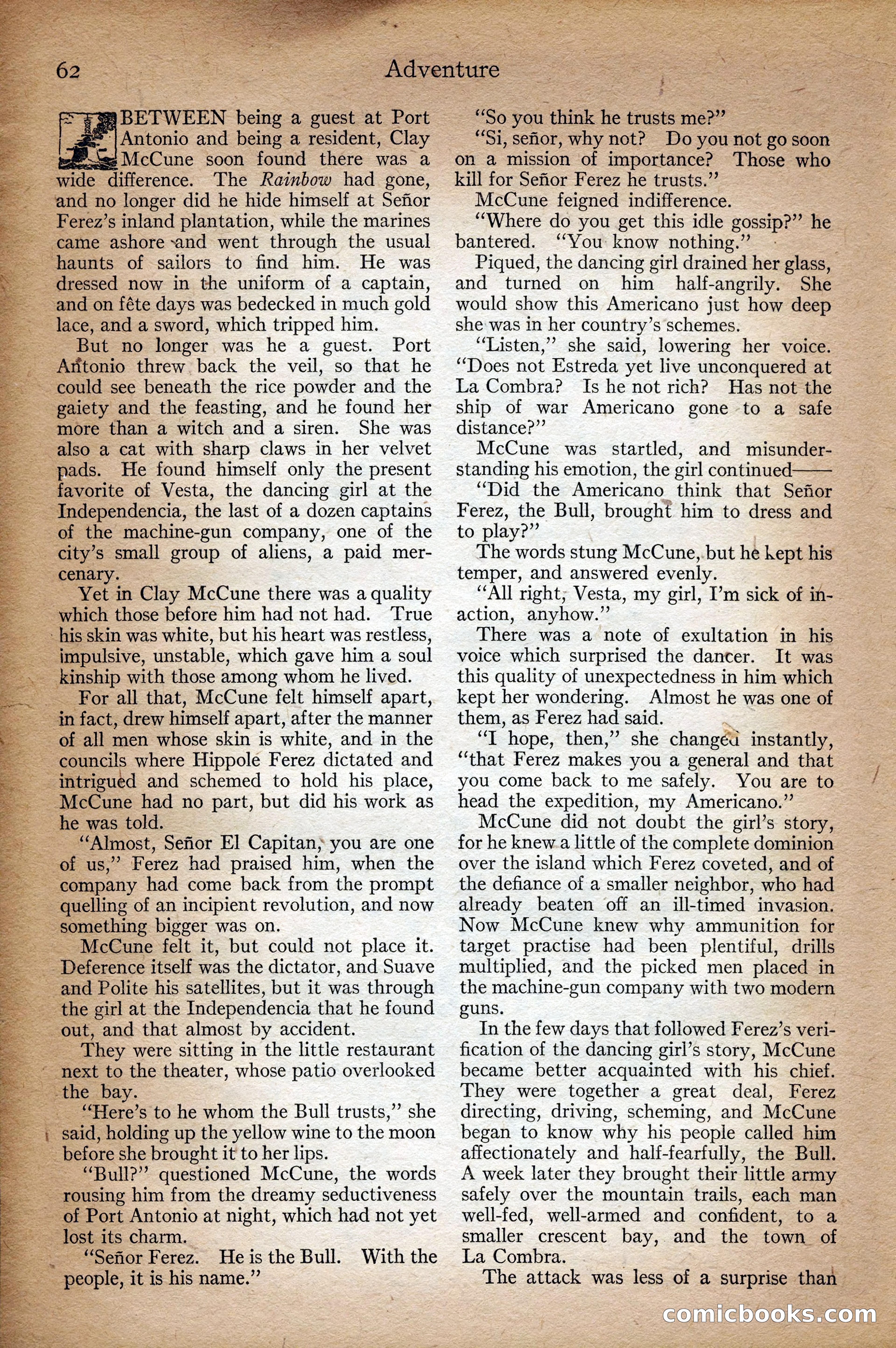 Adventure Magazine Cover, September 3, 1918 — page 64 of 196
