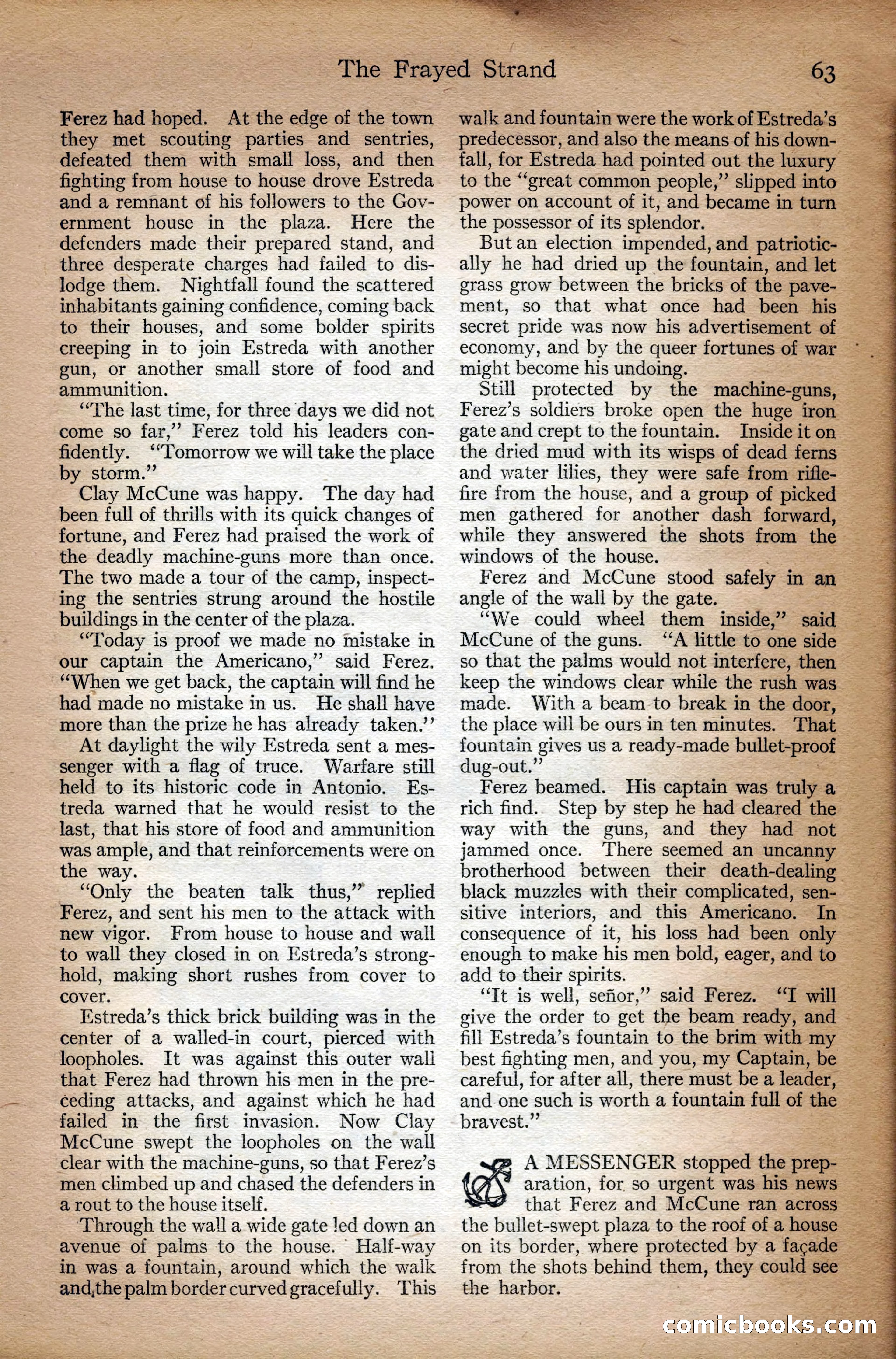 Adventure Magazine Cover, September 3, 1918 — page 65 of 196