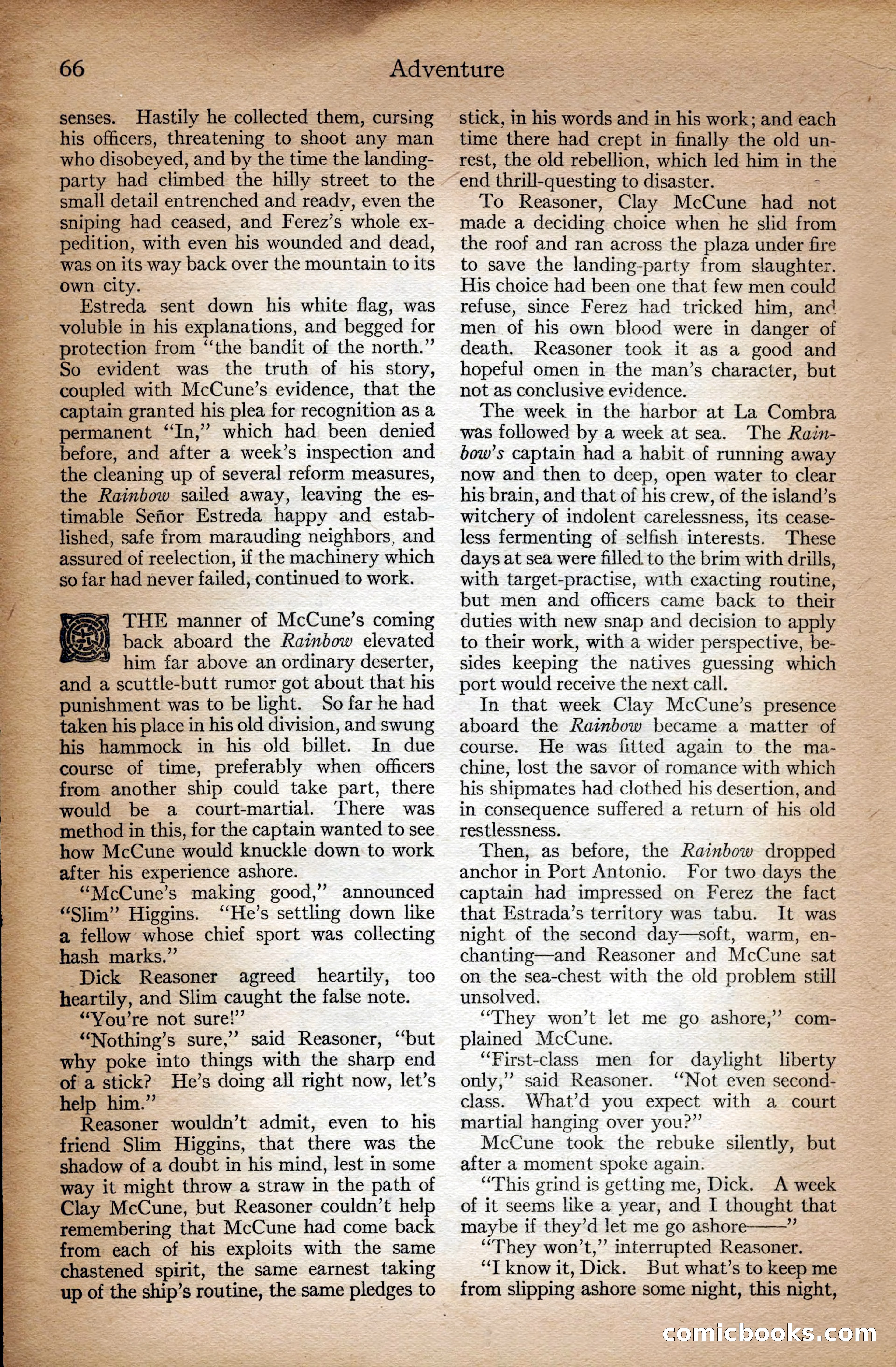 Adventure Magazine Cover, September 3, 1918 — page 68 of 196