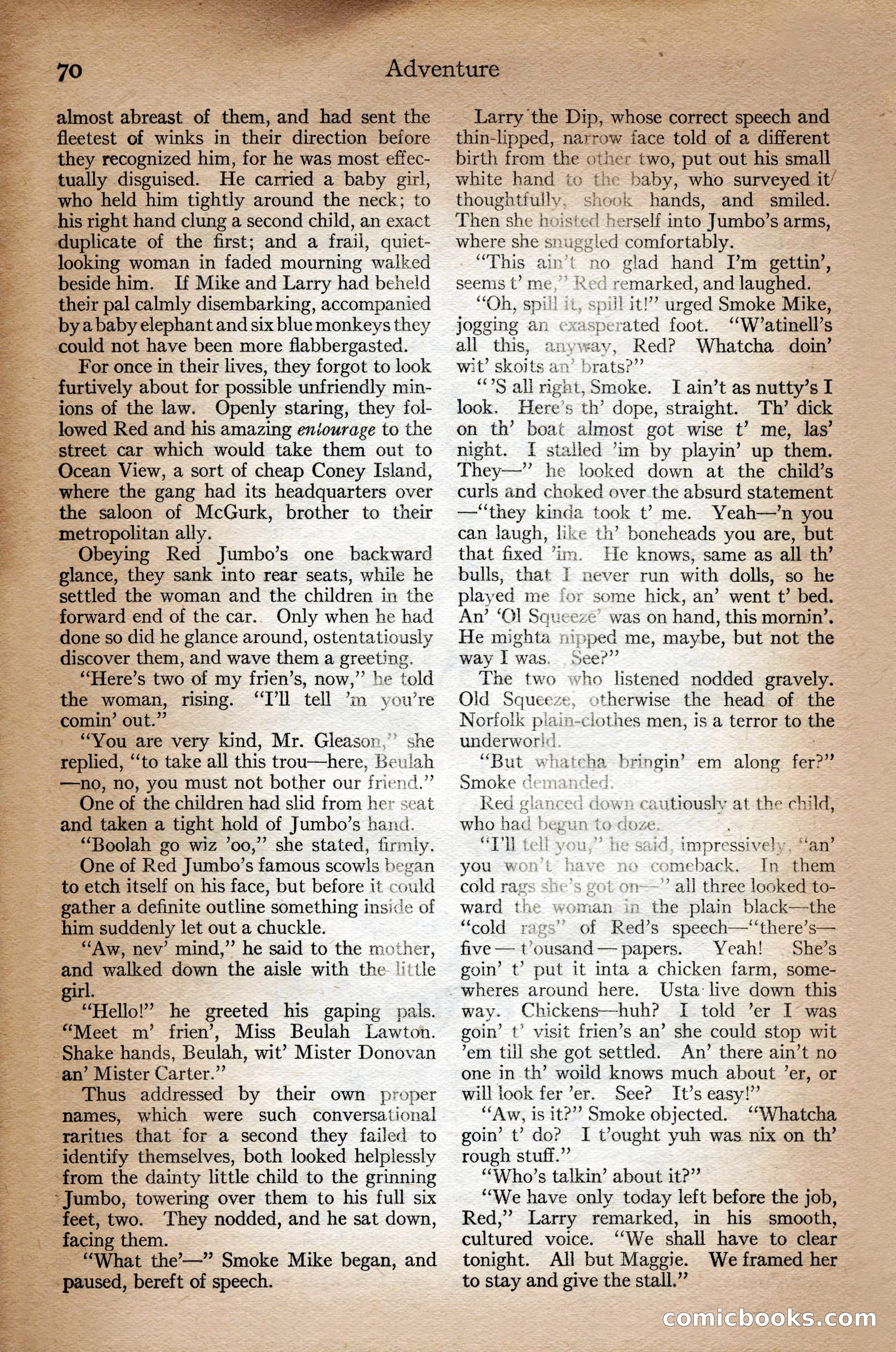 Adventure Magazine Cover, September 3, 1918 — page 72 of 196