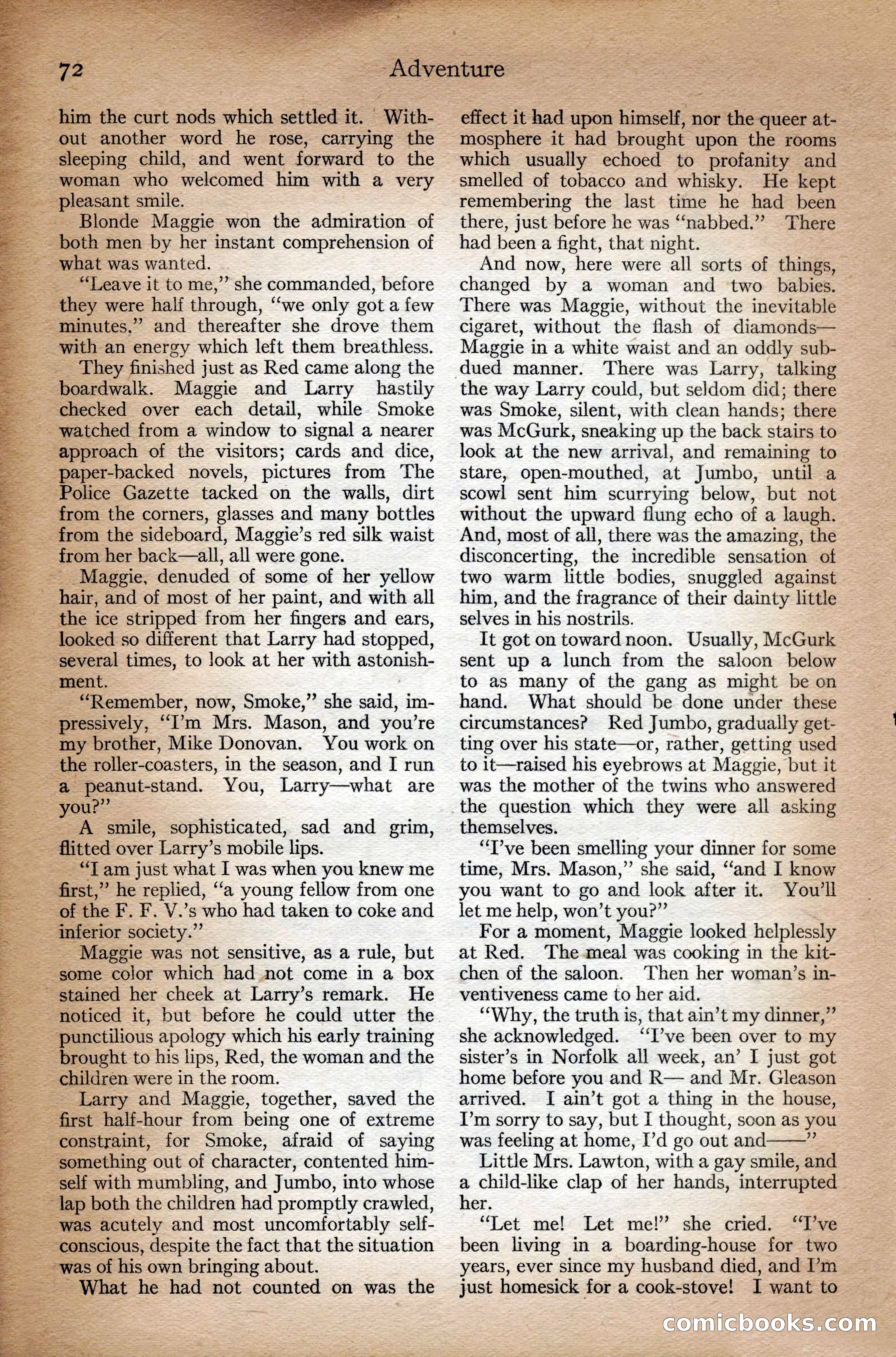 Adventure Magazine Cover, September 3, 1918 — page 74 of 196