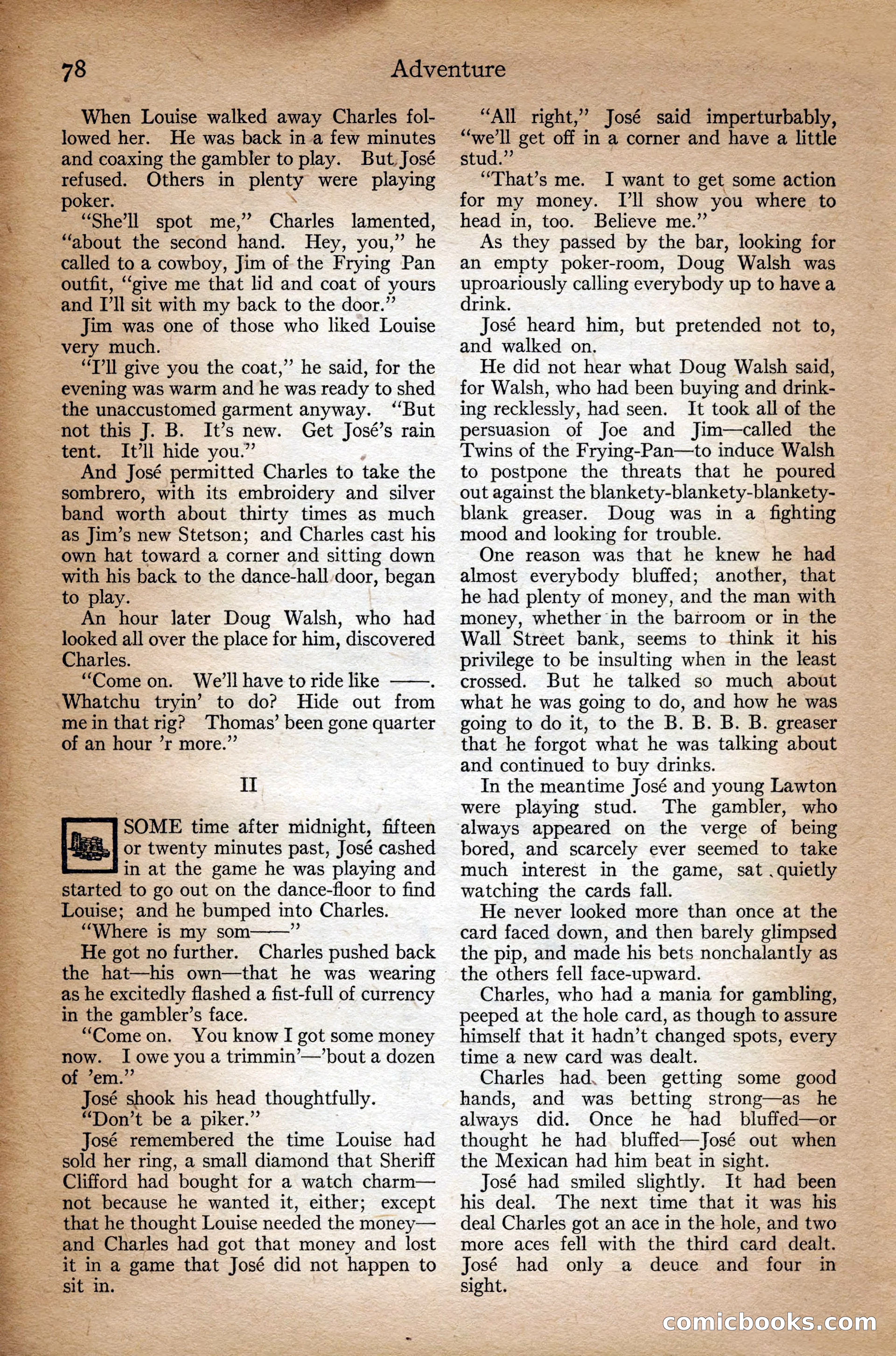 Adventure Magazine Cover, September 3, 1918 — page 80 of 196