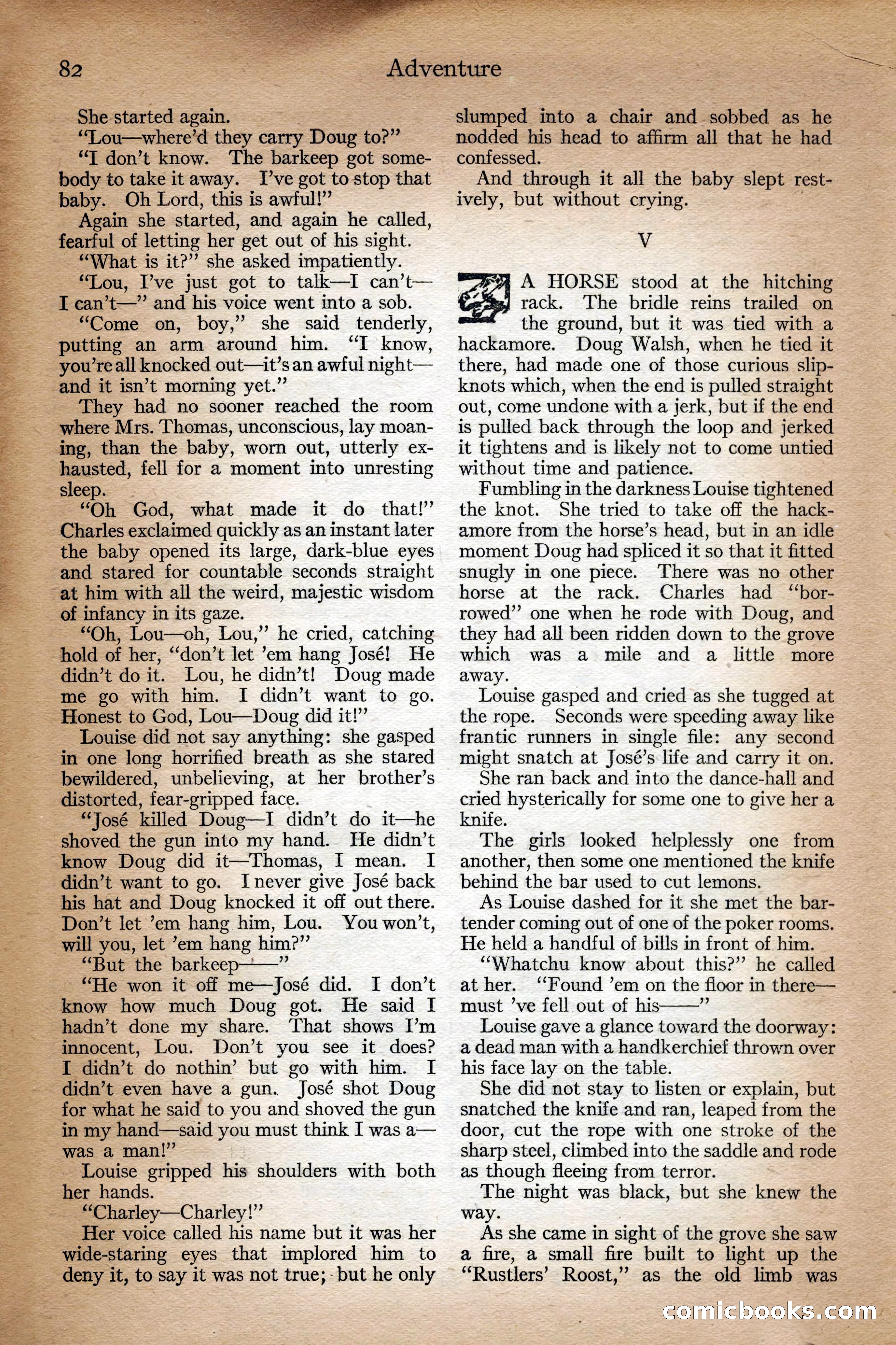 Adventure Magazine Cover, September 3, 1918 — page 84 of 196