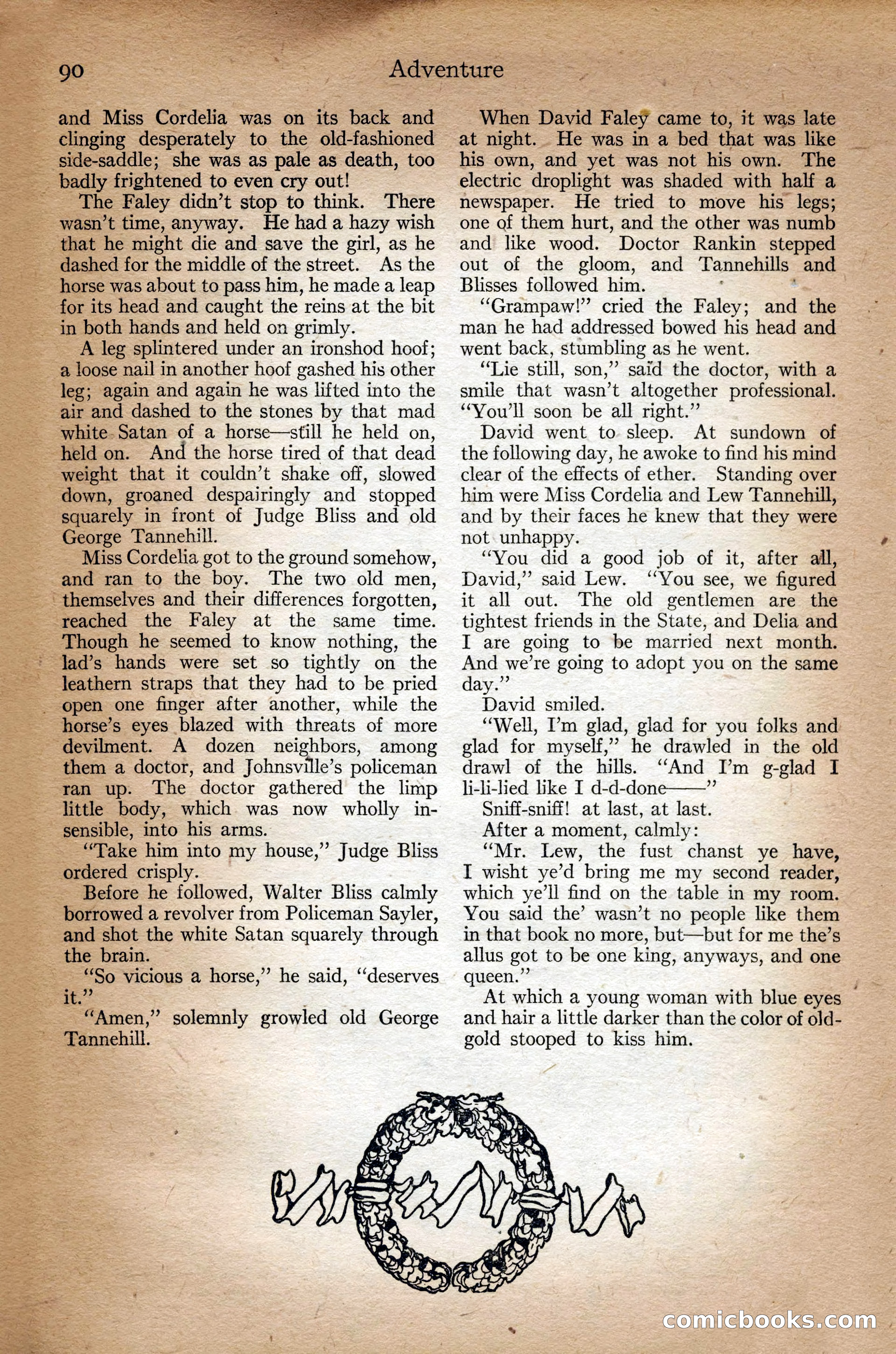 Adventure Magazine Cover, September 3, 1918 — page 92 of 196