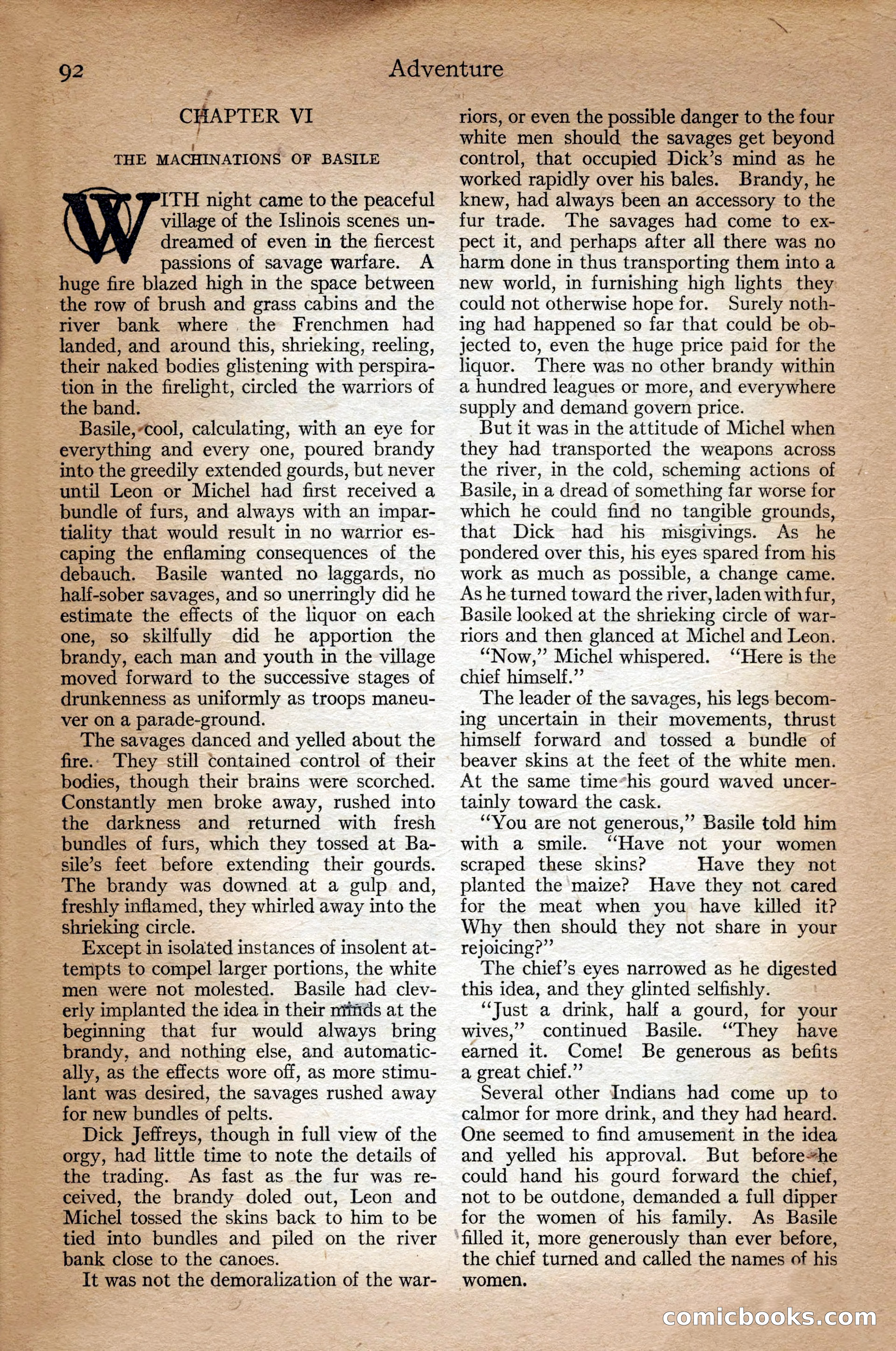 Adventure Magazine Cover, September 3, 1918 — page 94 of 196