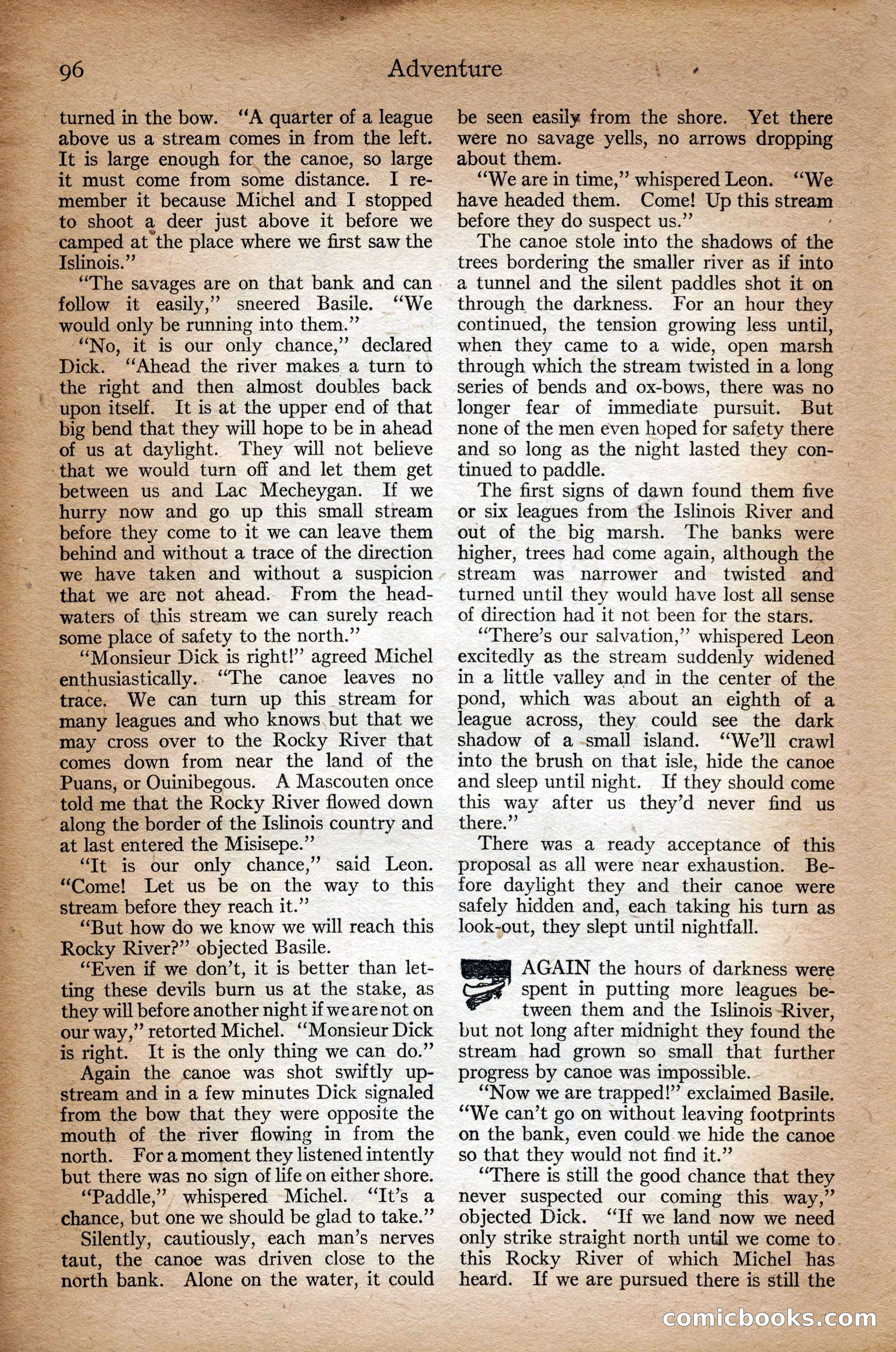 Adventure Magazine Cover, September 3, 1918 — page 98 of 196