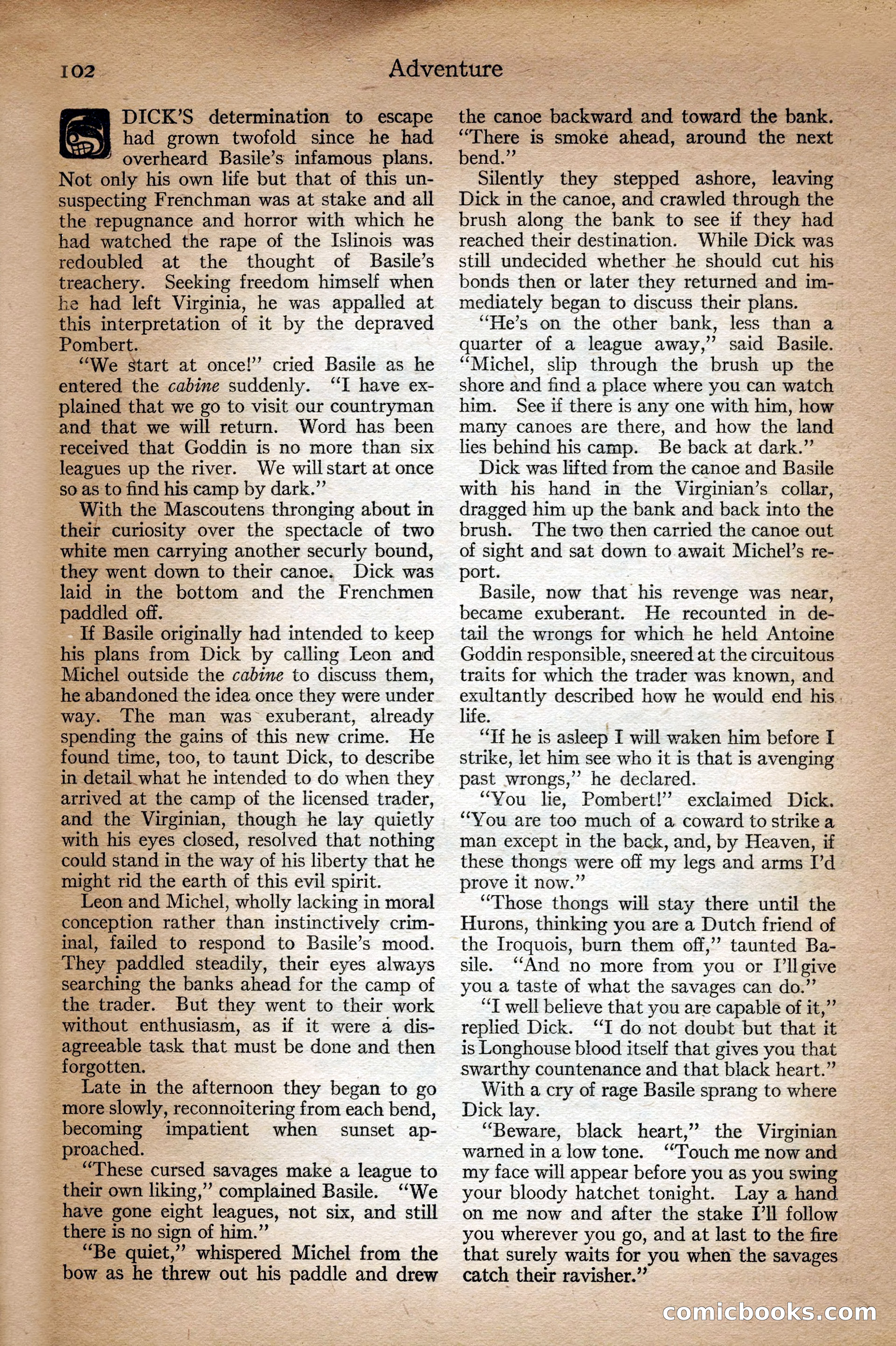 Adventure Magazine Cover, September 3, 1918 — page 104 of 196