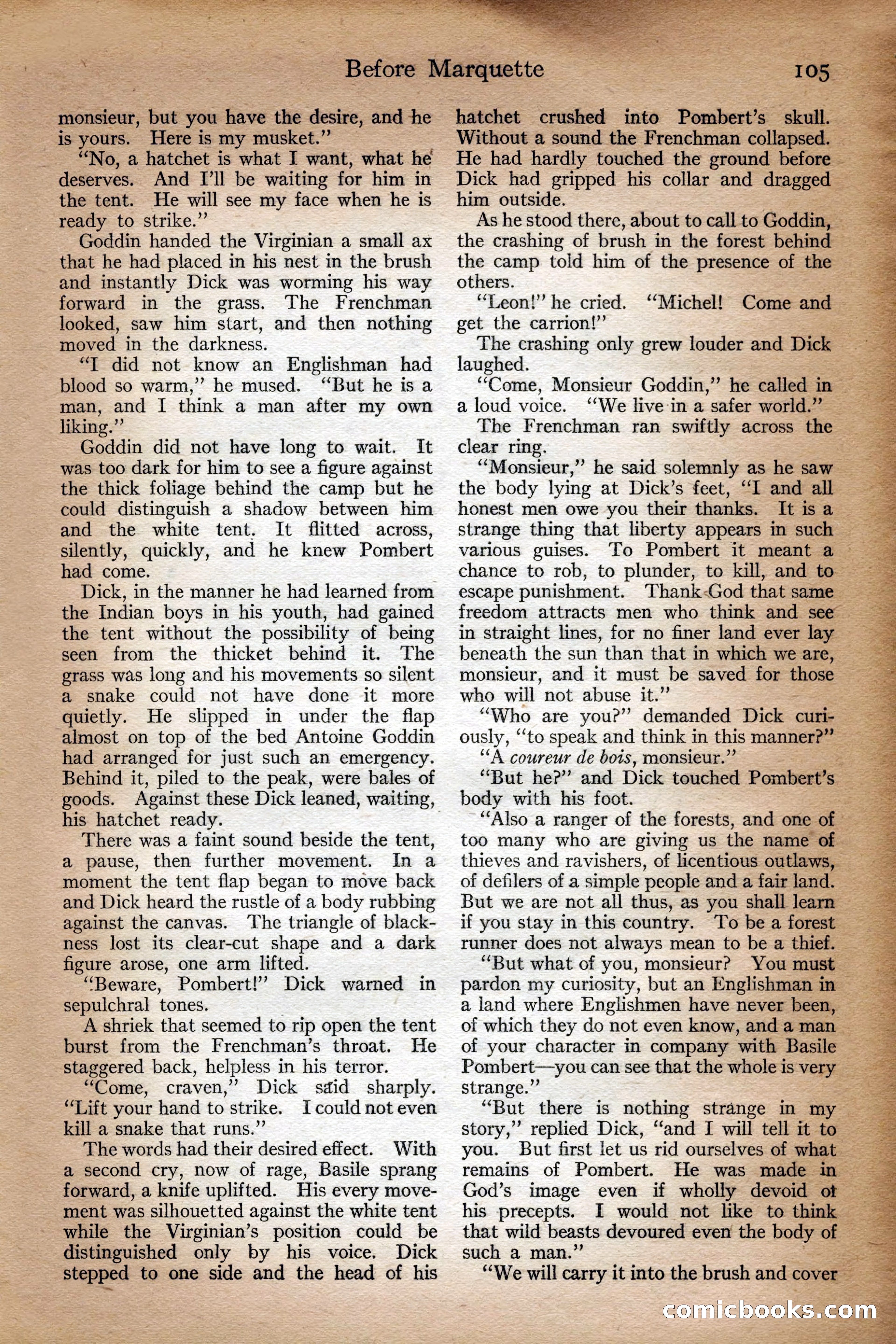 Adventure Magazine Cover, September 3, 1918 — page 107 of 196