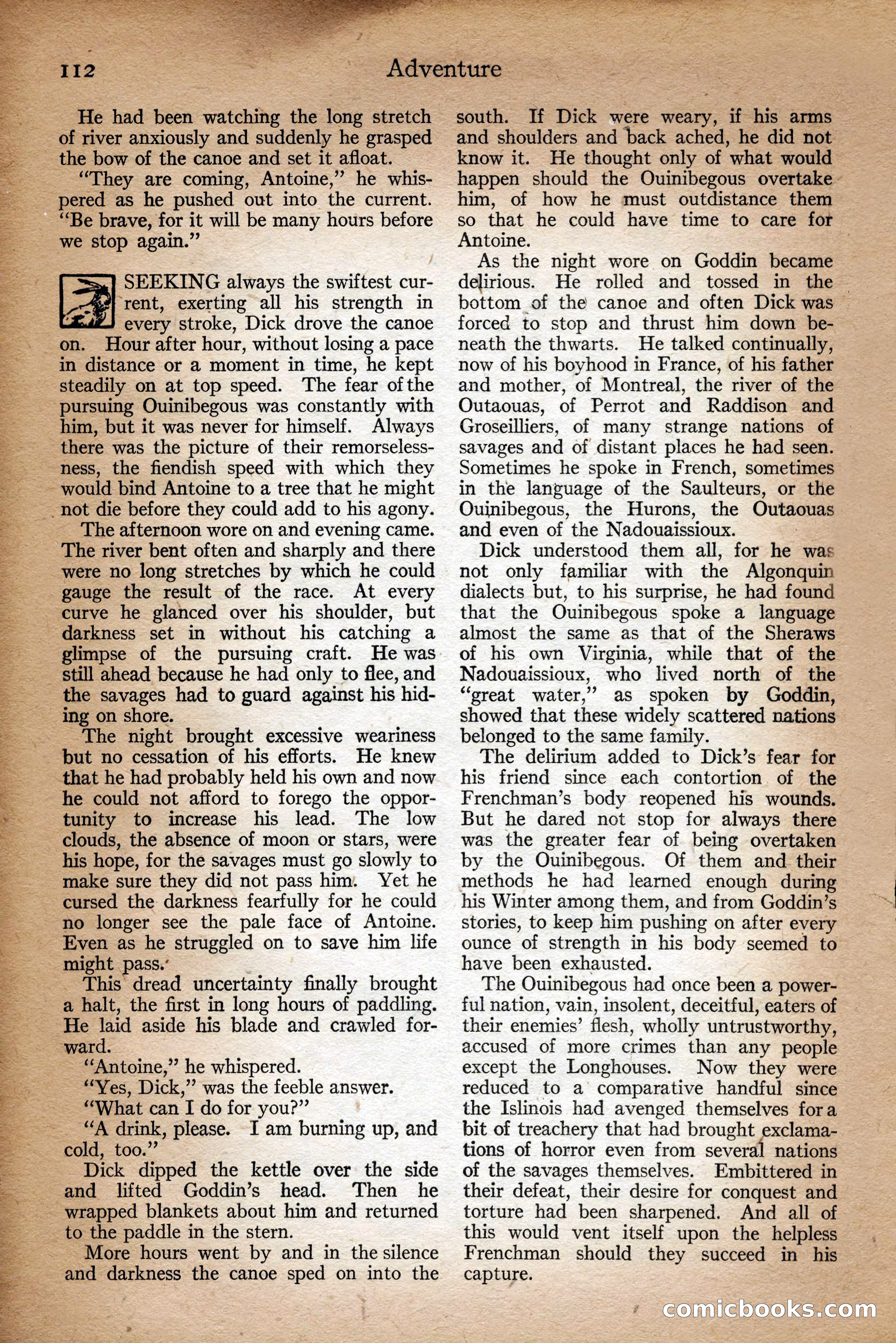 Adventure Magazine Cover, September 3, 1918 — page 114 of 196