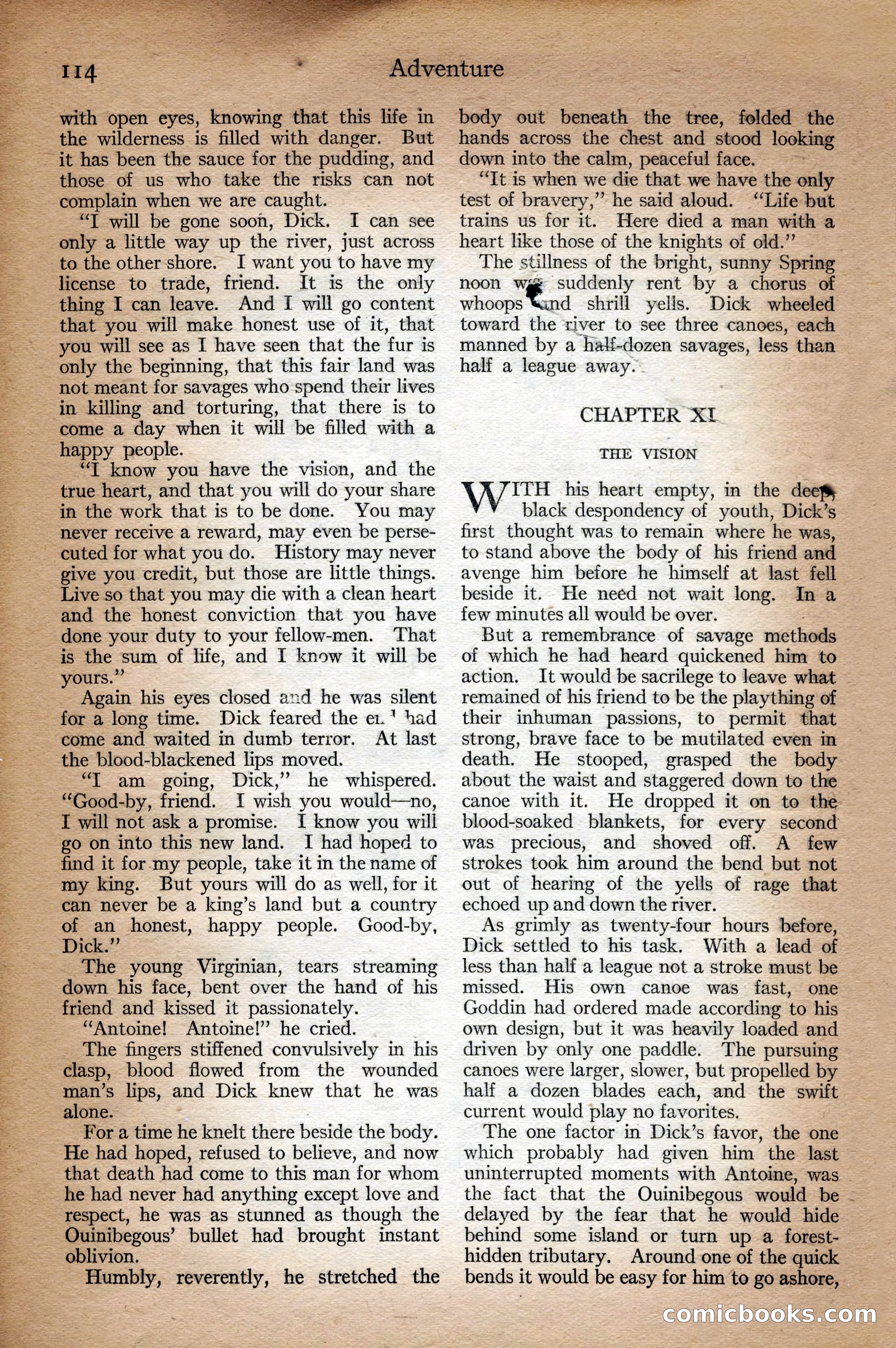 Adventure Magazine Cover, September 3, 1918 — page 116 of 196