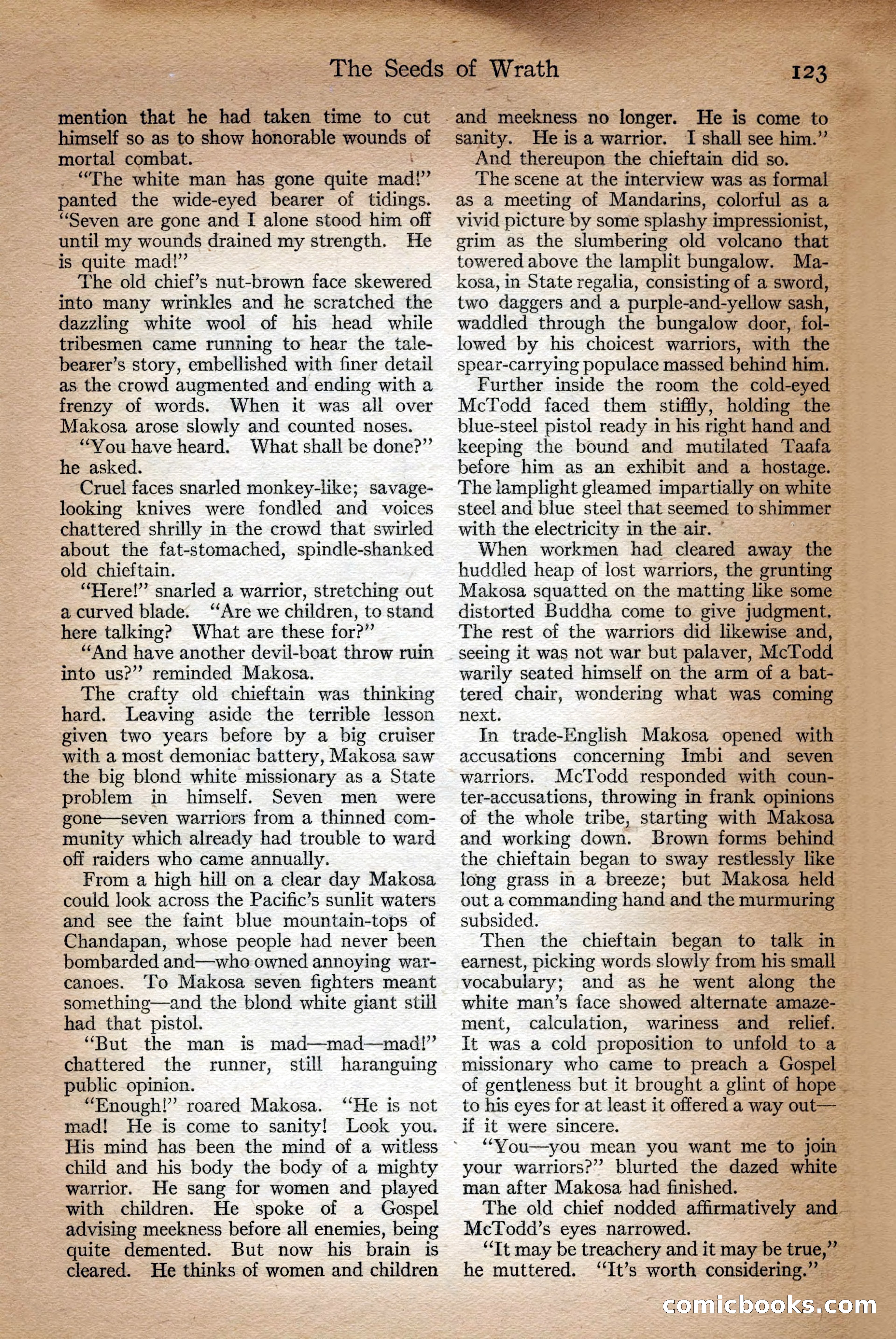 Adventure Magazine Cover, September 3, 1918 — page 125 of 196