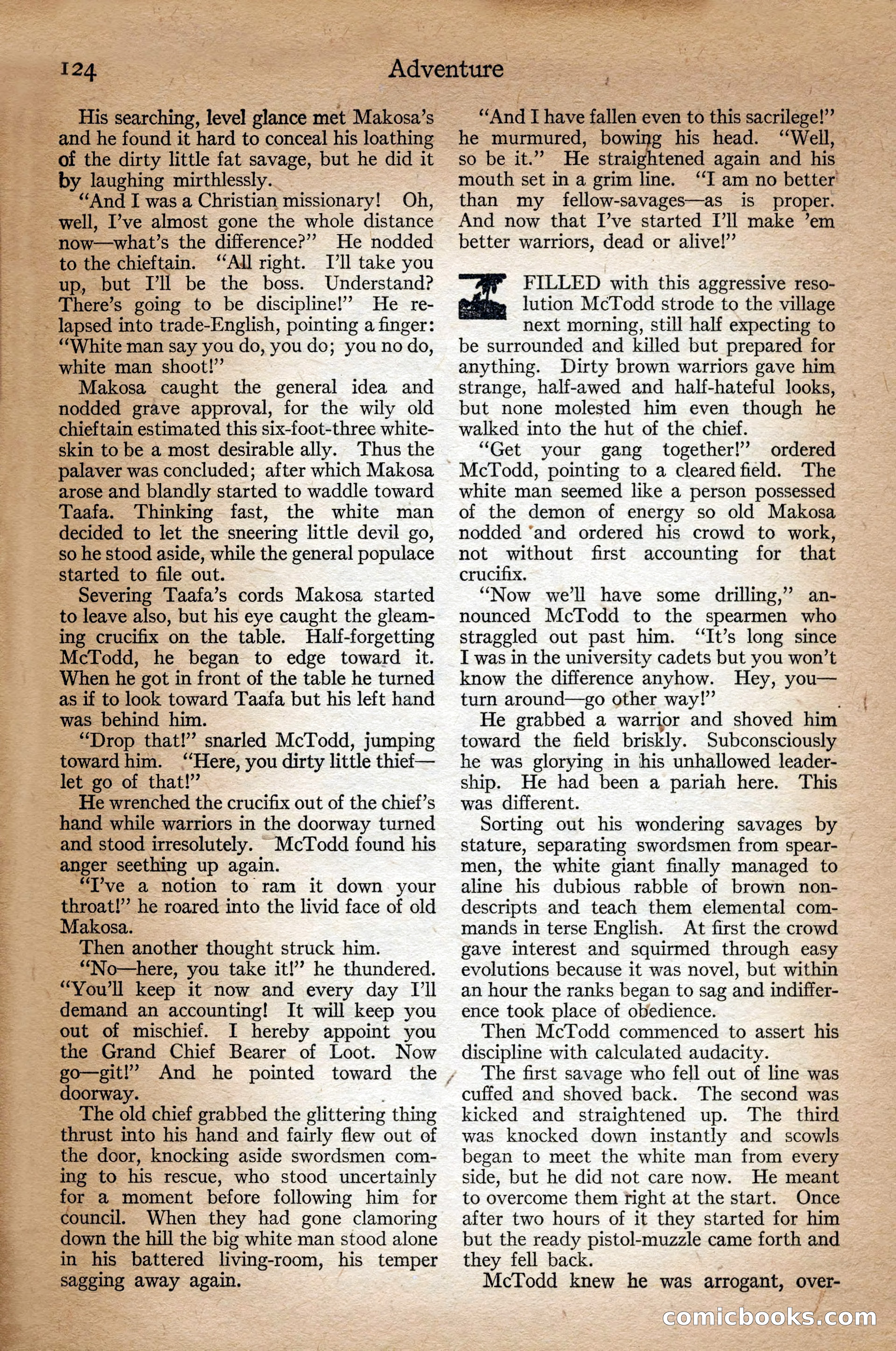 Adventure Magazine Cover, September 3, 1918 — page 126 of 196