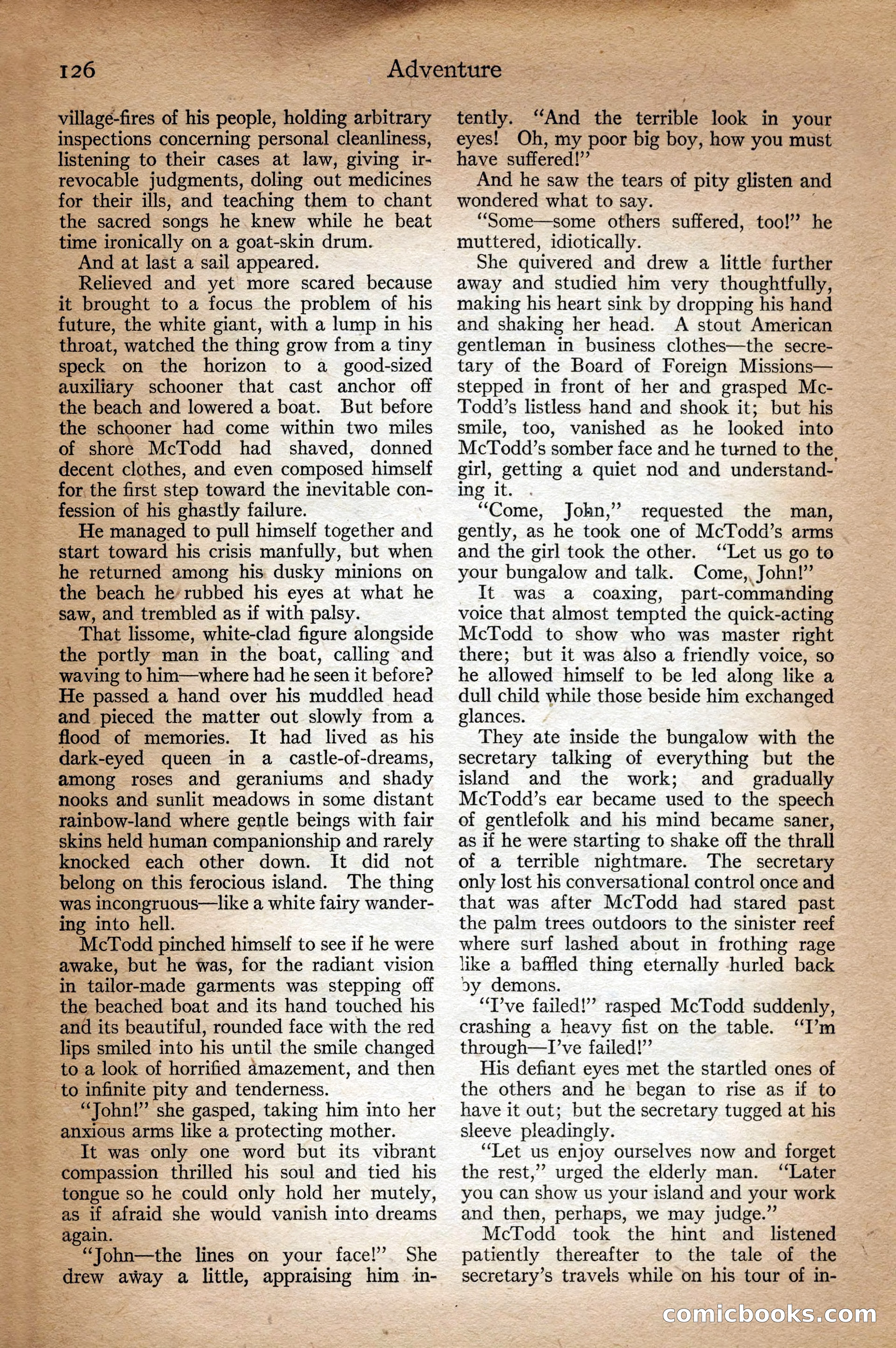 Adventure Magazine Cover, September 3, 1918 — page 128 of 196