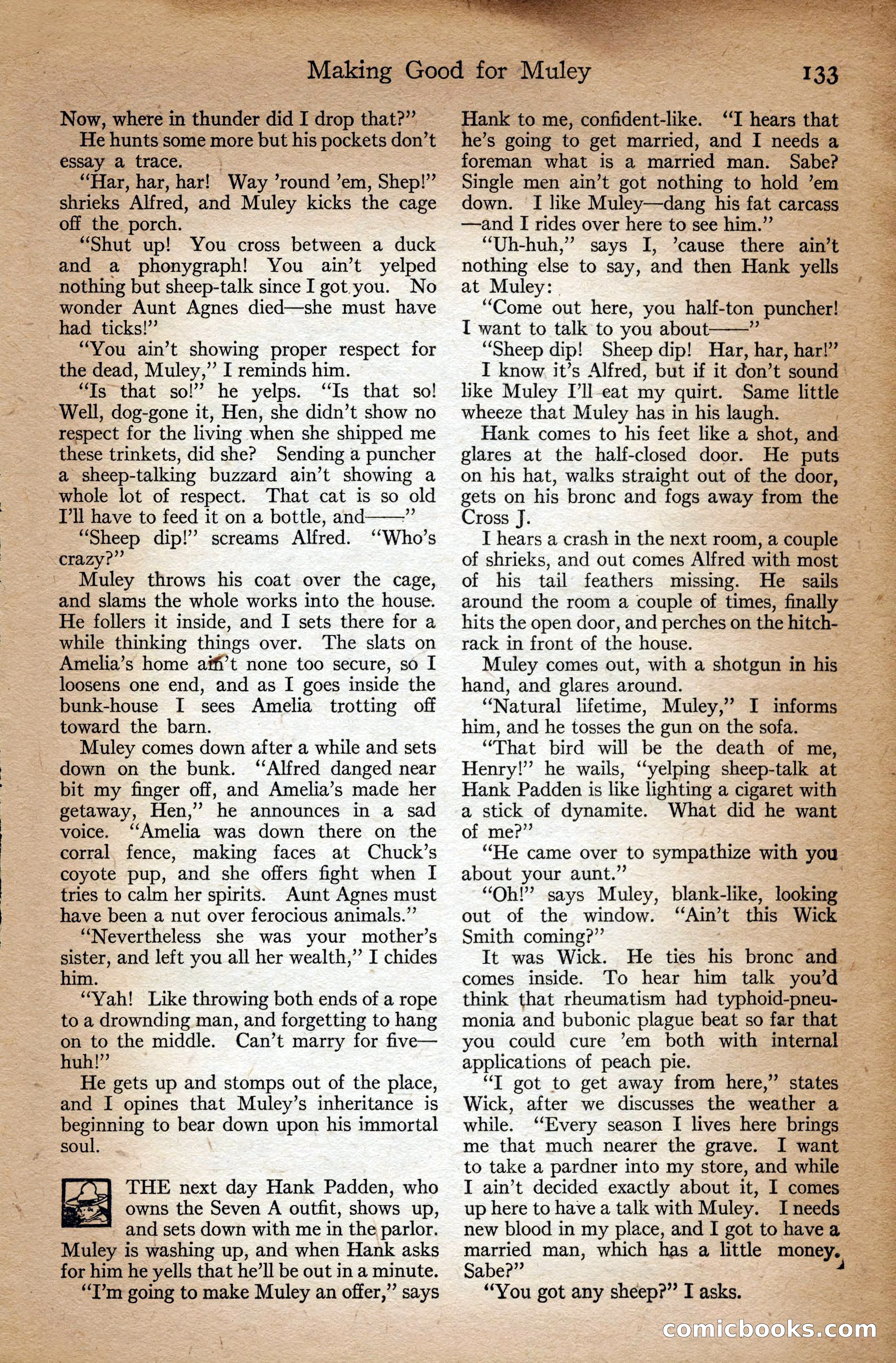 Adventure Magazine Cover, September 3, 1918 — page 135 of 196