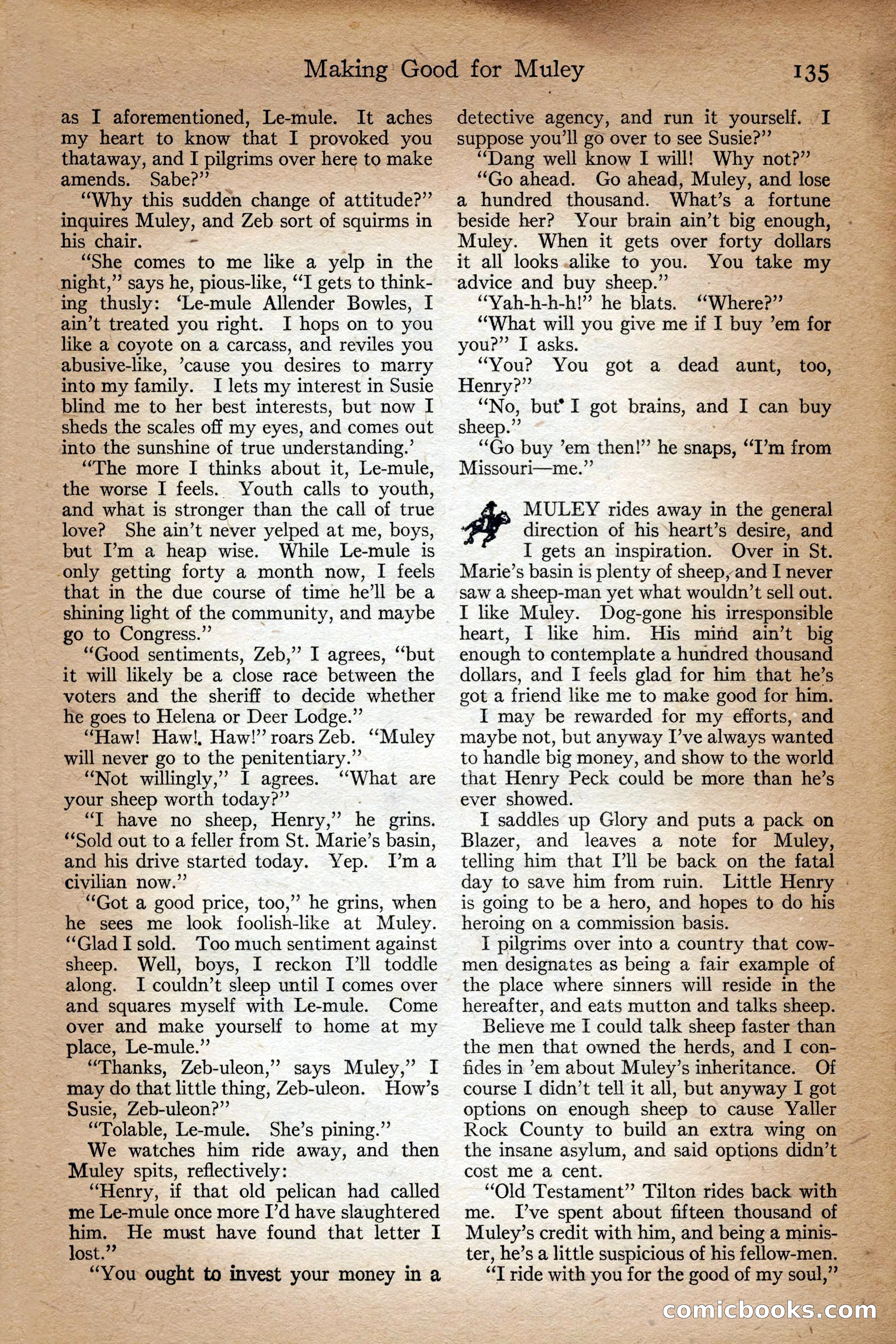 Adventure Magazine Cover, September 3, 1918 — page 137 of 196