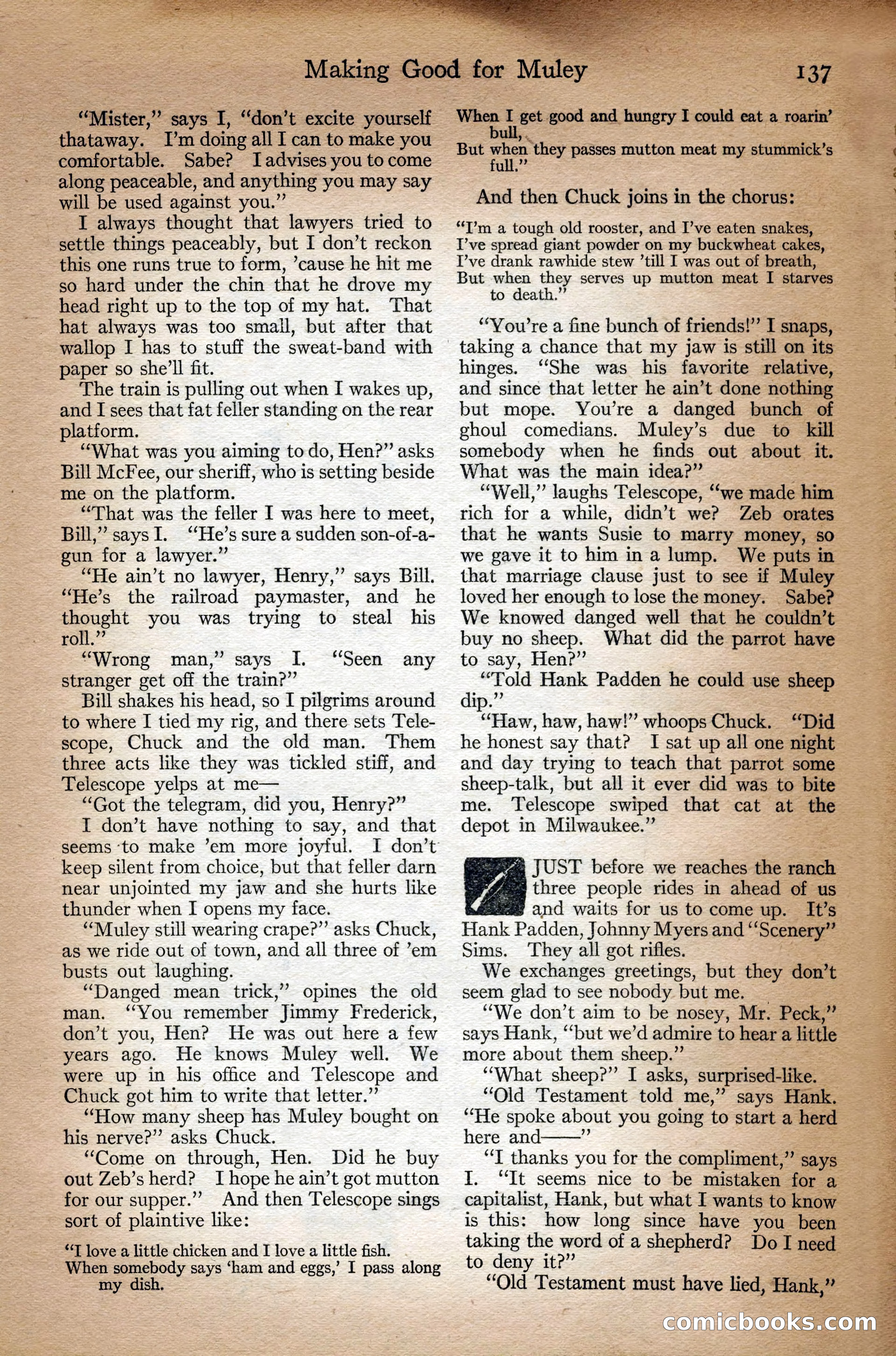 Adventure Magazine Cover, September 3, 1918 — page 139 of 196