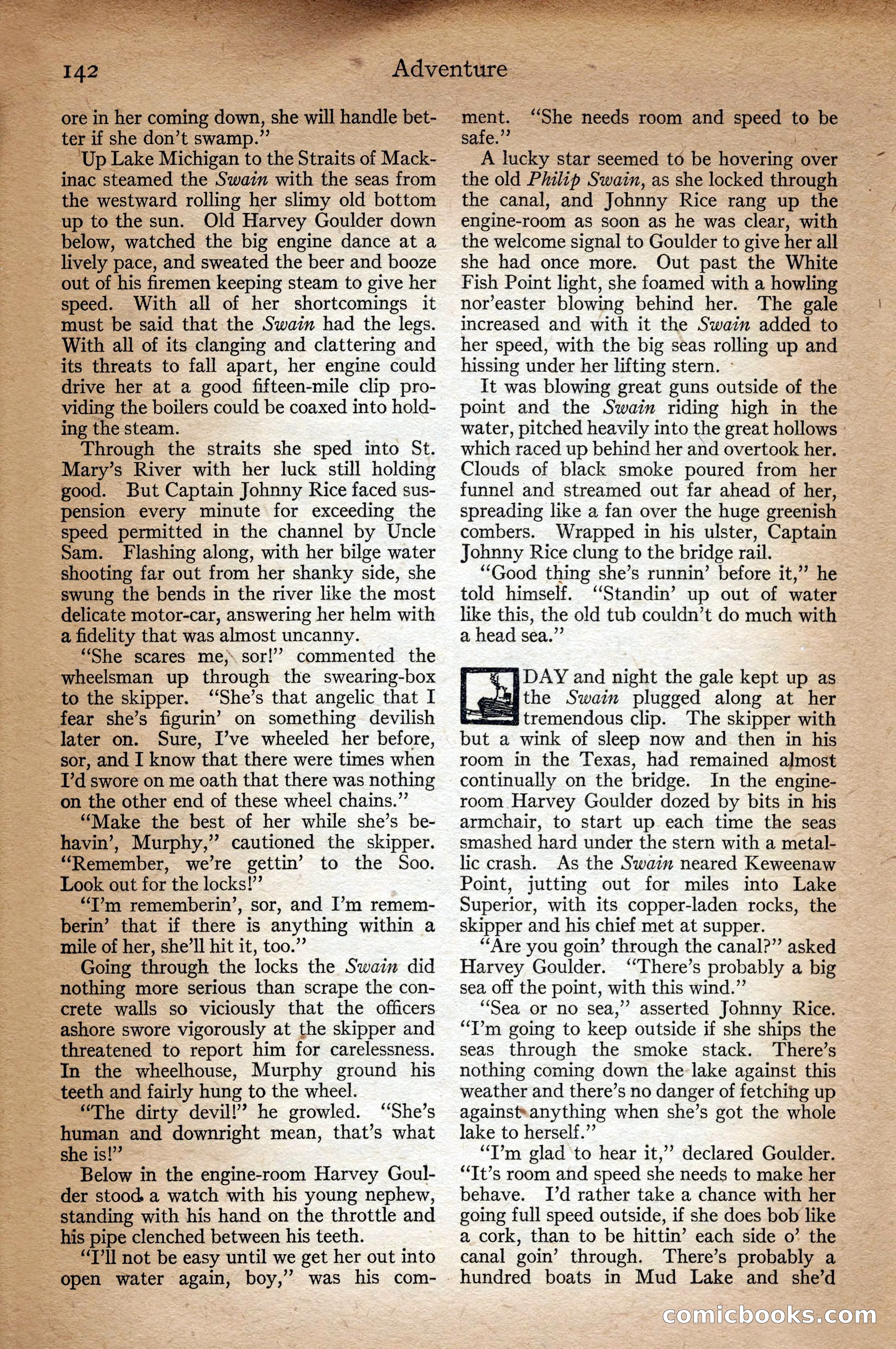 Adventure Magazine Cover, September 3, 1918 — page 144 of 196