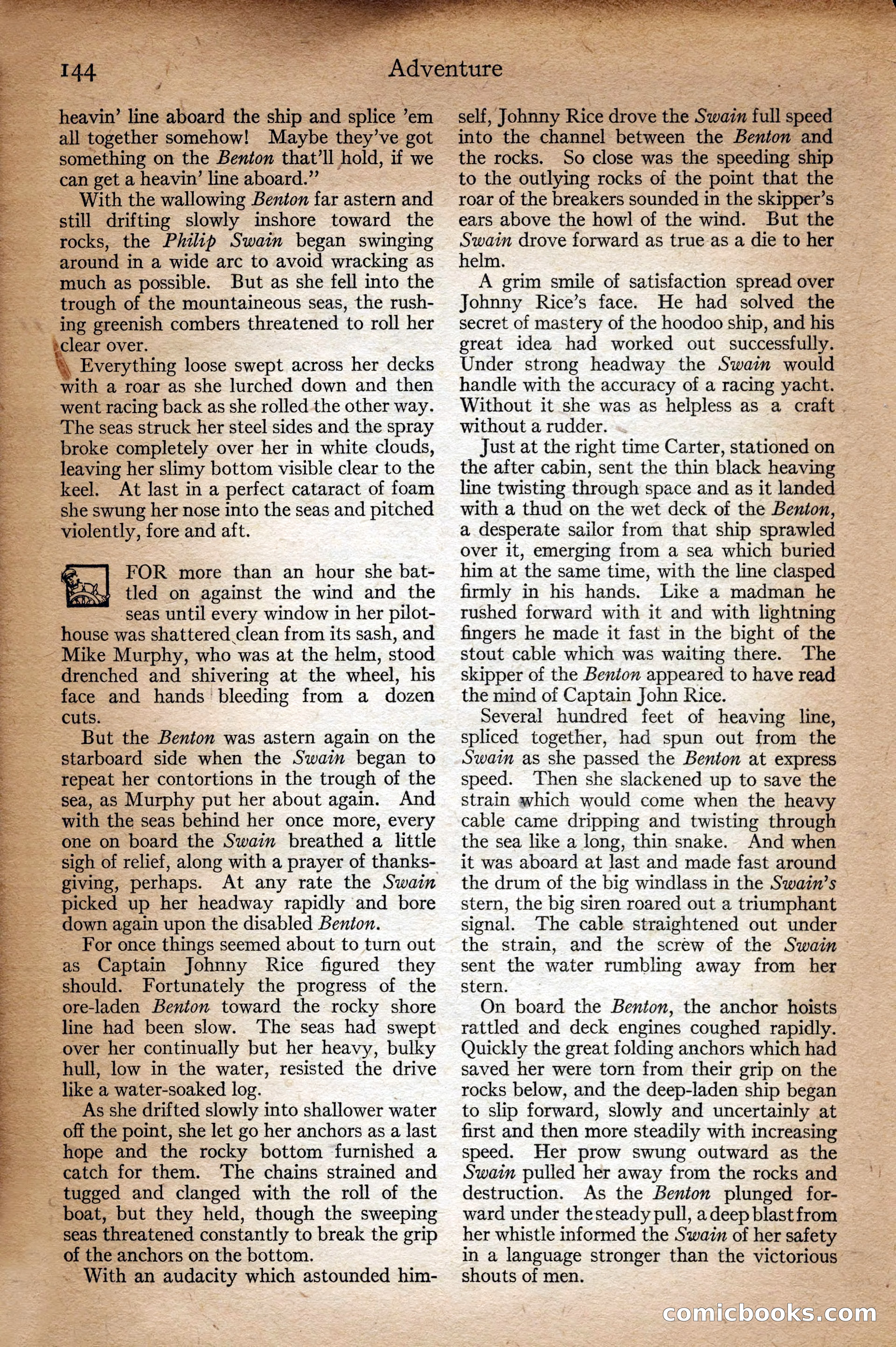 Adventure Magazine Cover, September 3, 1918 — page 146 of 196