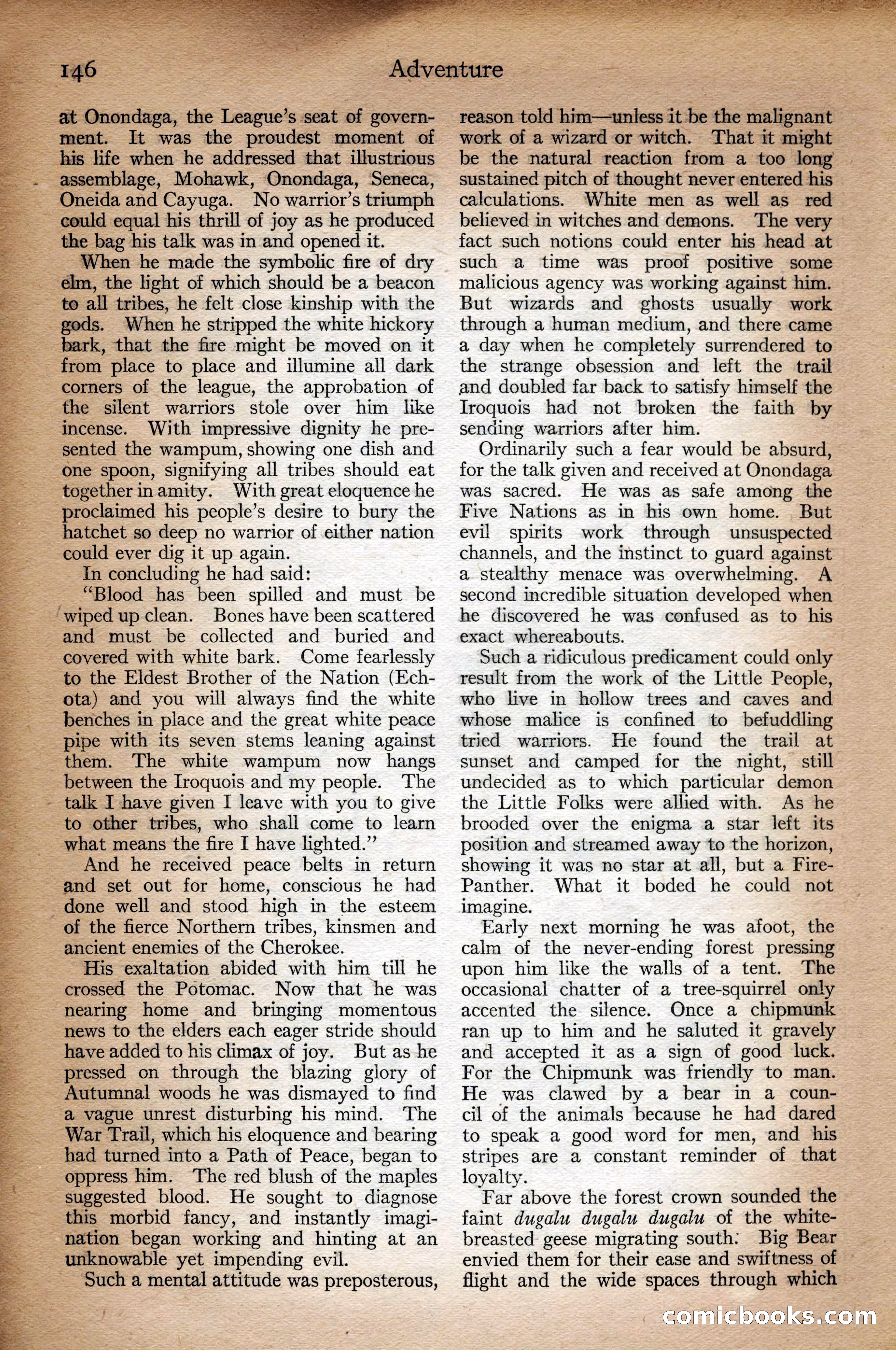 Adventure Magazine Cover, September 3, 1918 — page 148 of 196