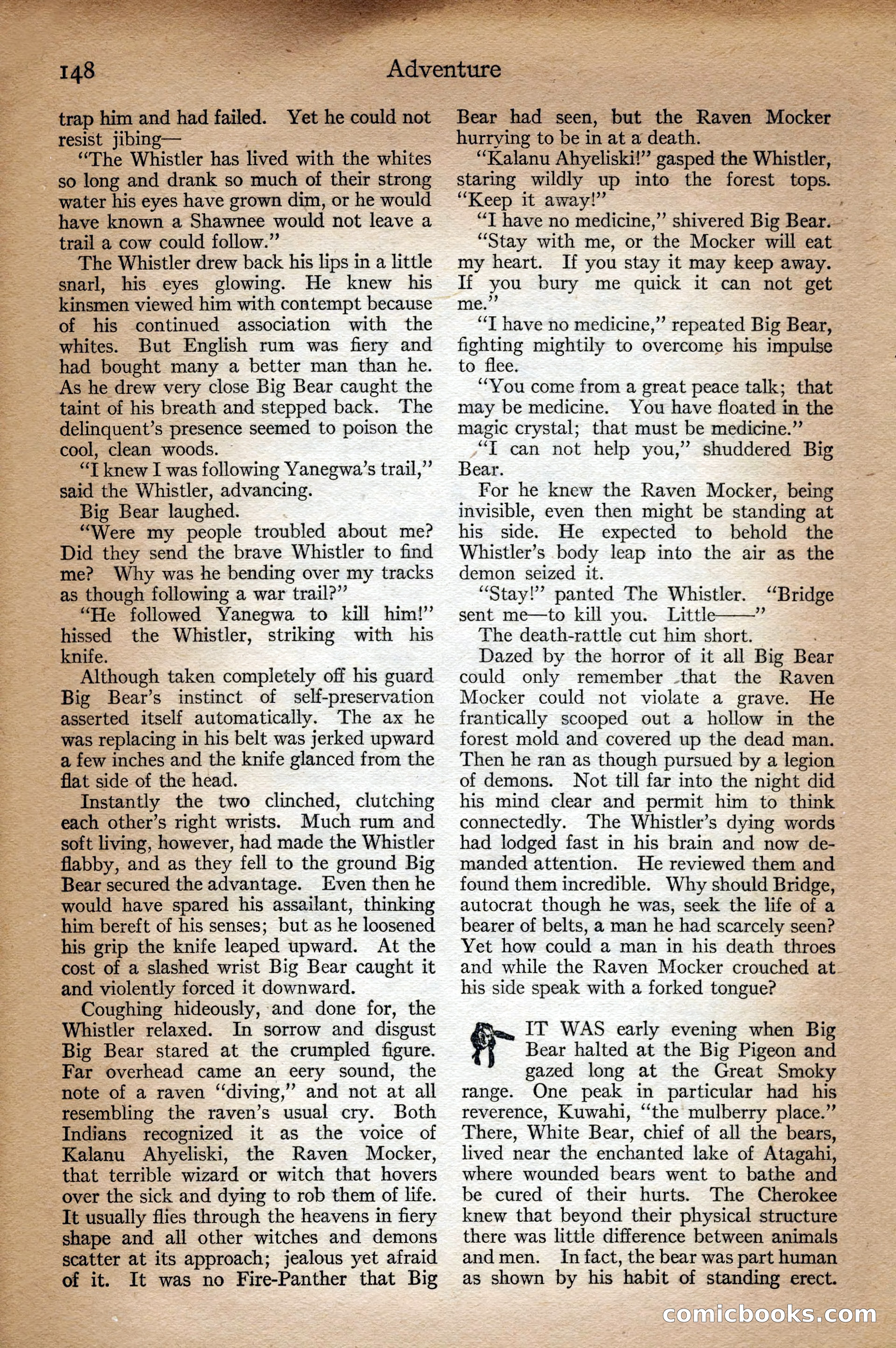Adventure Magazine Cover, September 3, 1918 — page 150 of 196