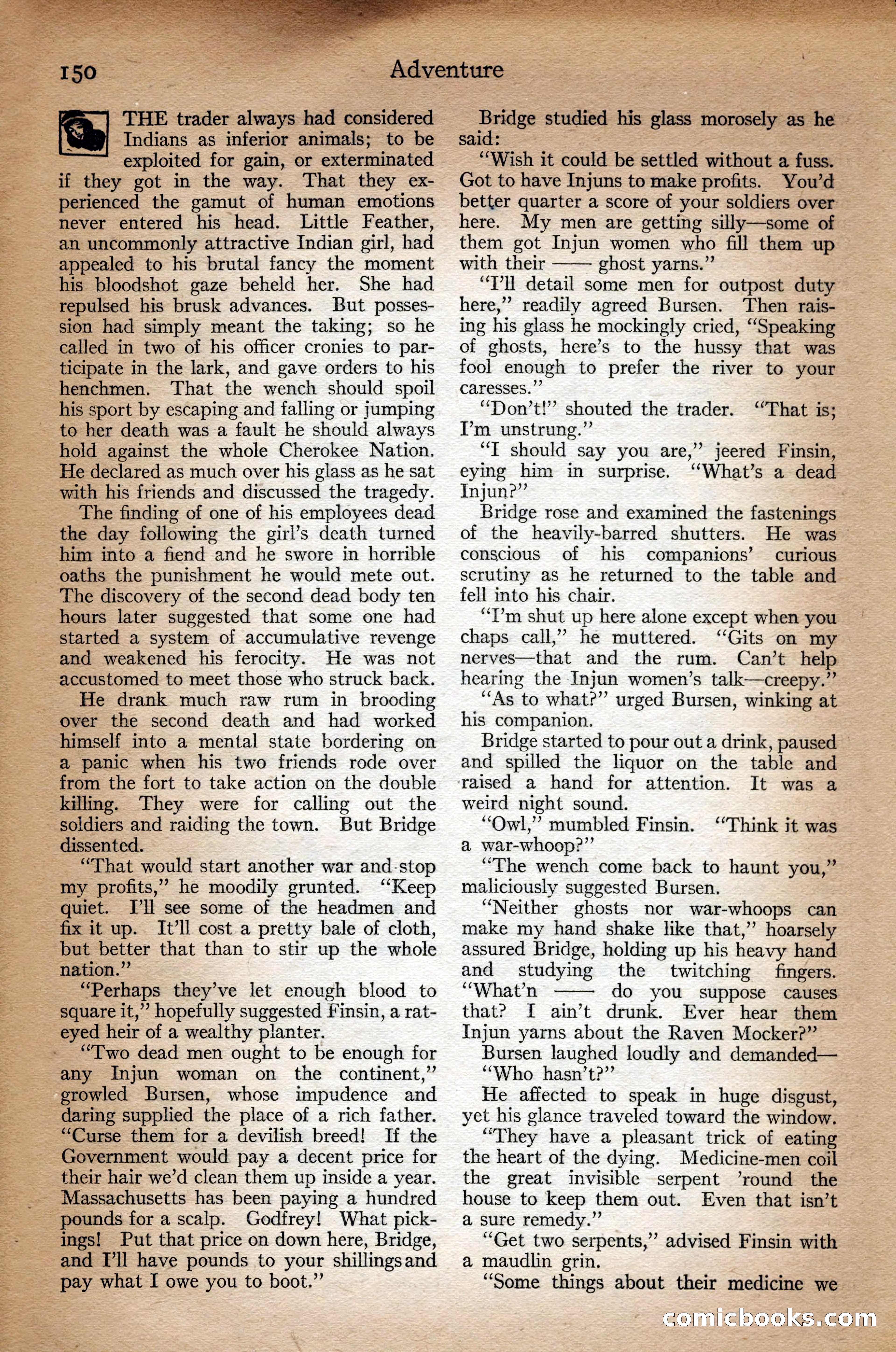 Adventure Magazine Cover, September 3, 1918 — page 152 of 196
