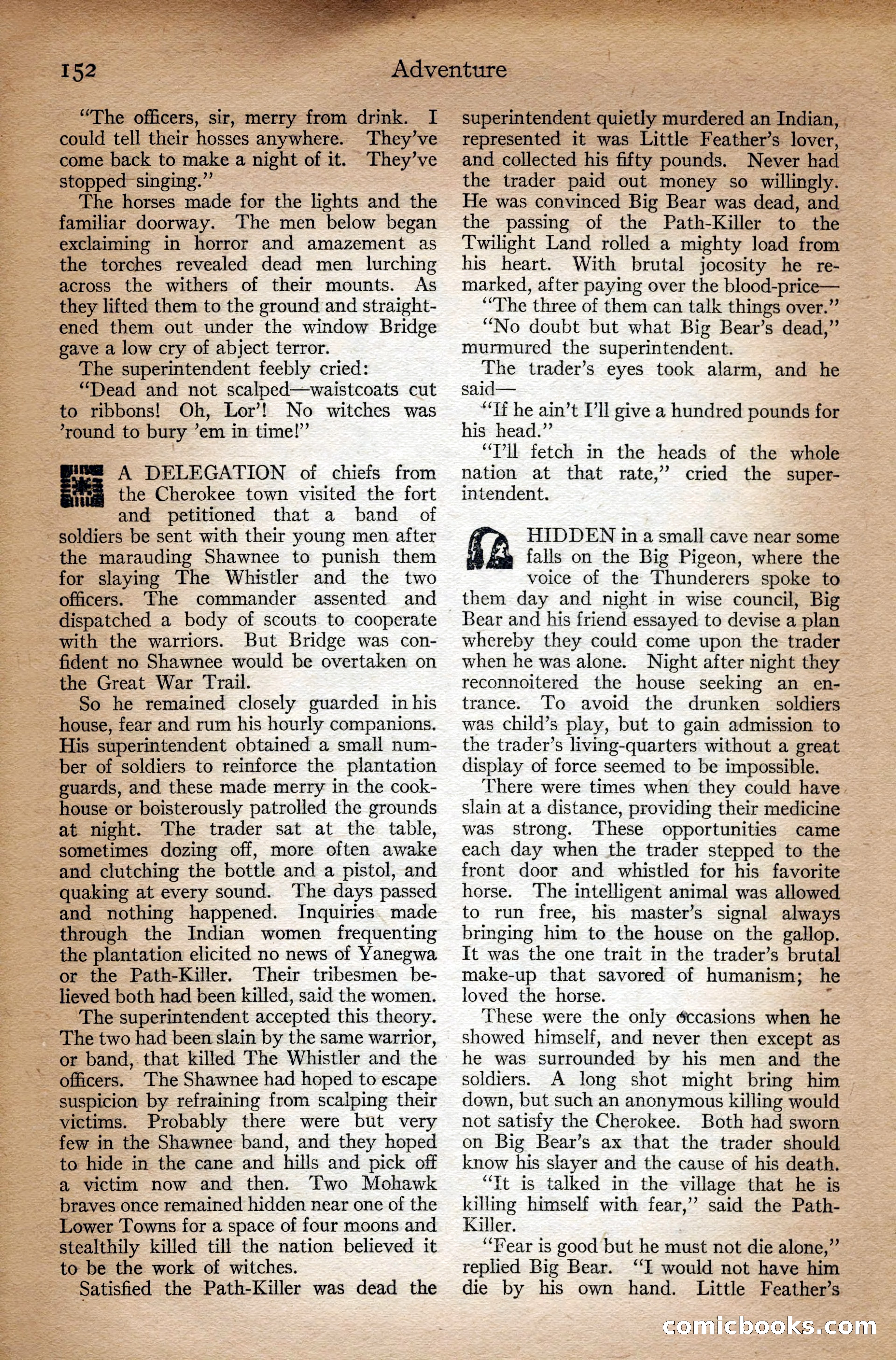 Adventure Magazine Cover, September 3, 1918 — page 154 of 196