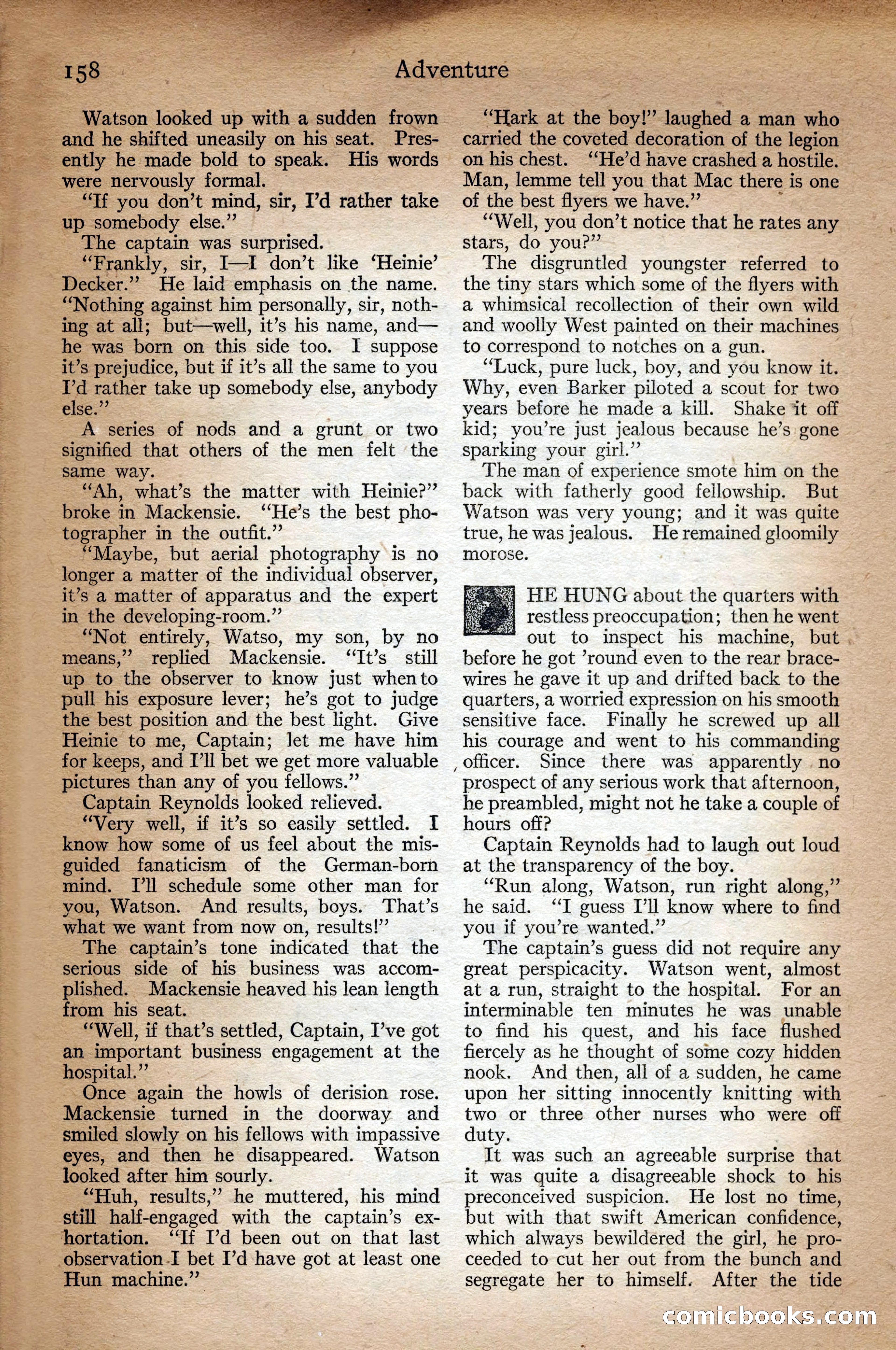 Adventure Magazine Cover, September 3, 1918 — page 160 of 196