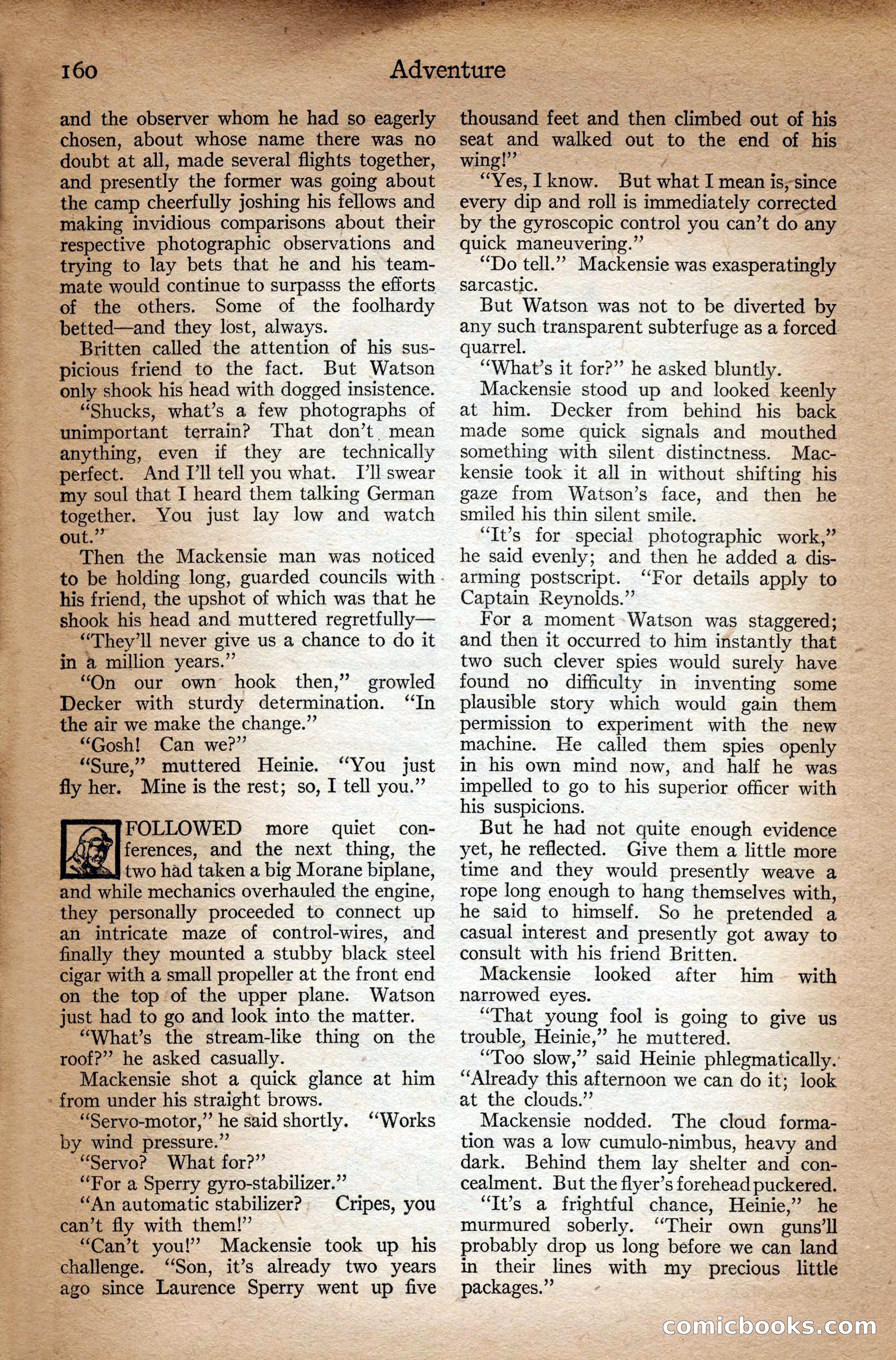 Adventure Magazine Cover, September 3, 1918 — page 162 of 196