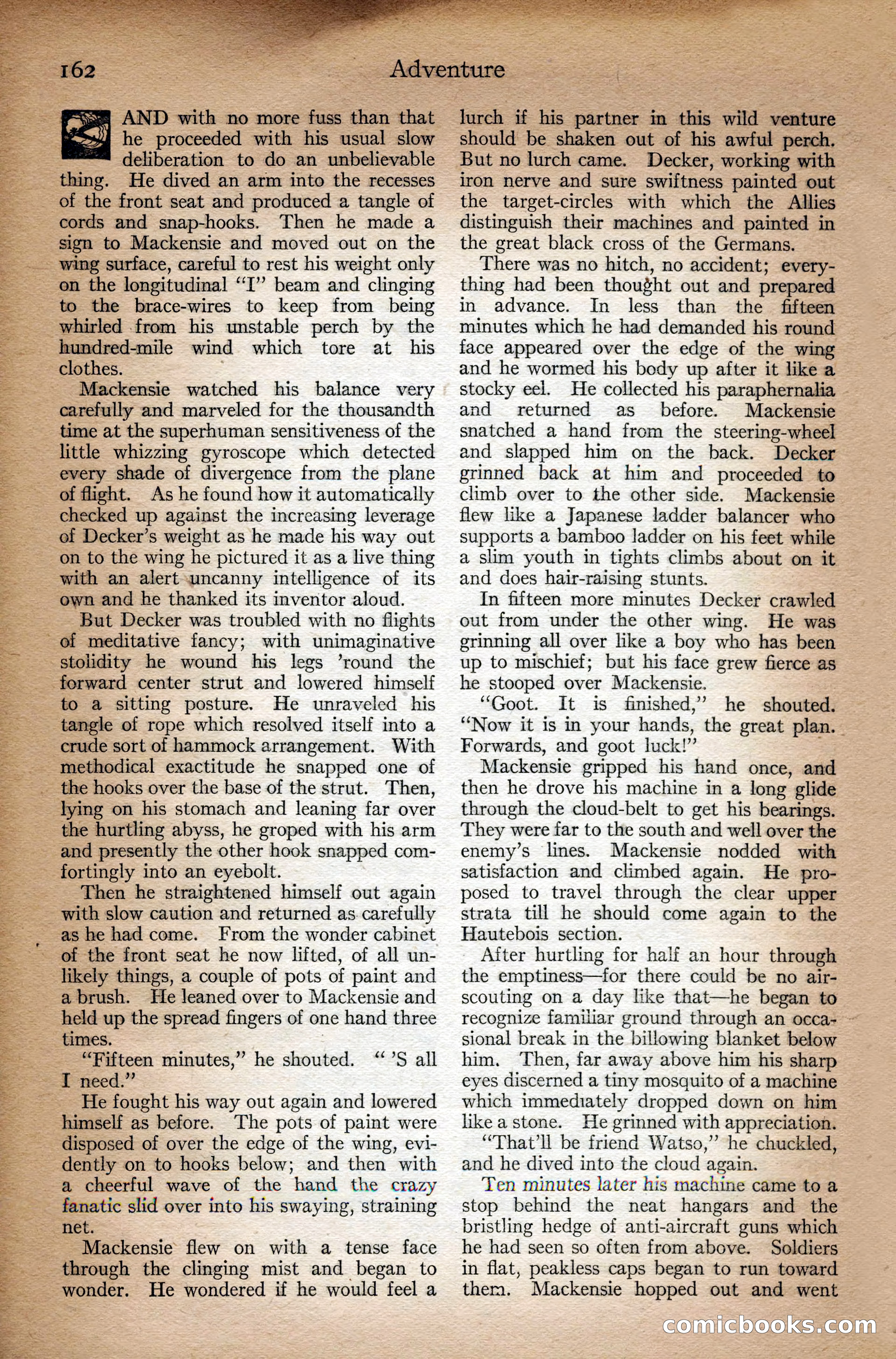 Adventure Magazine Cover, September 3, 1918 — page 164 of 196