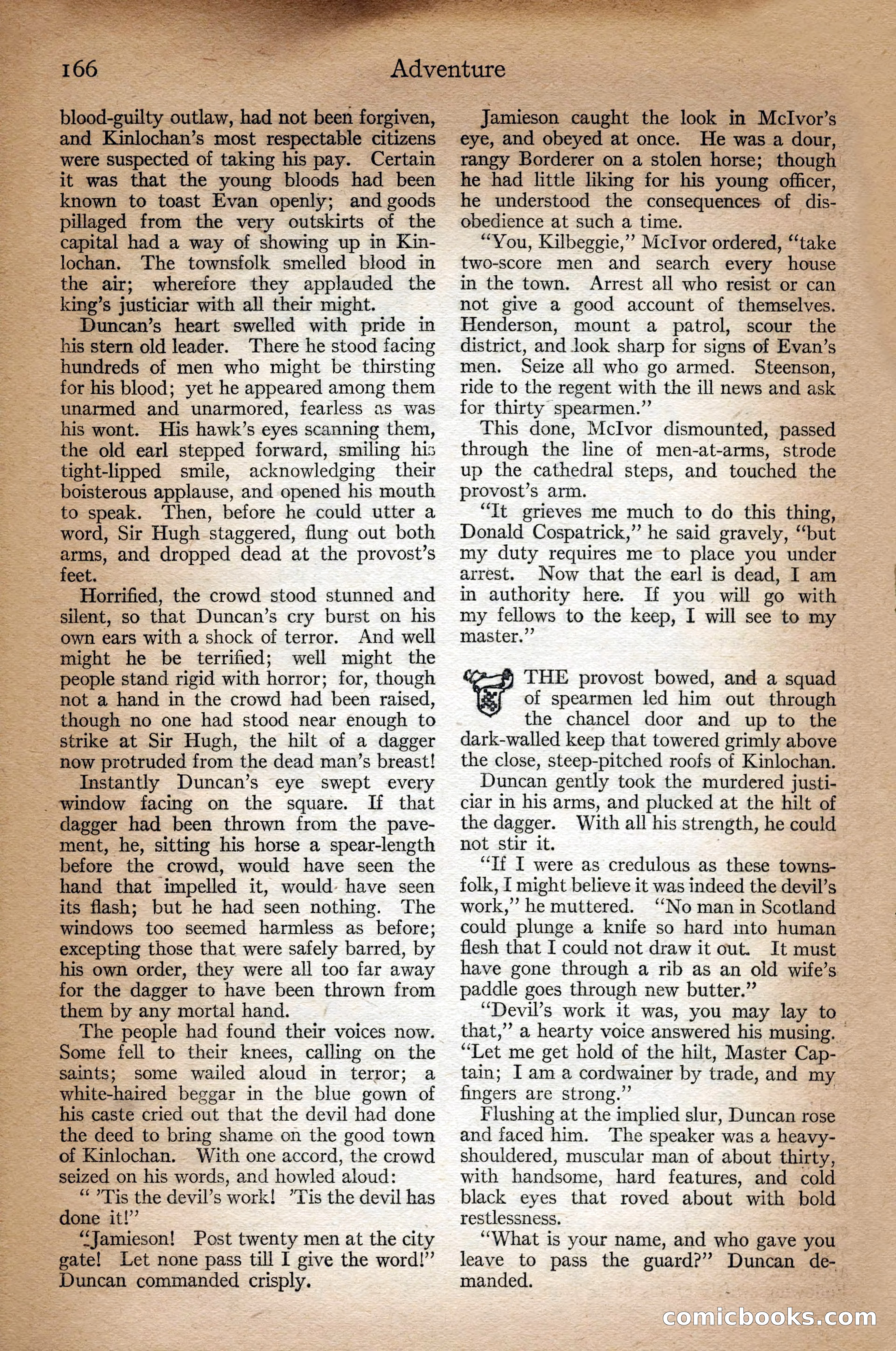 Adventure Magazine Cover, September 3, 1918 — page 168 of 196