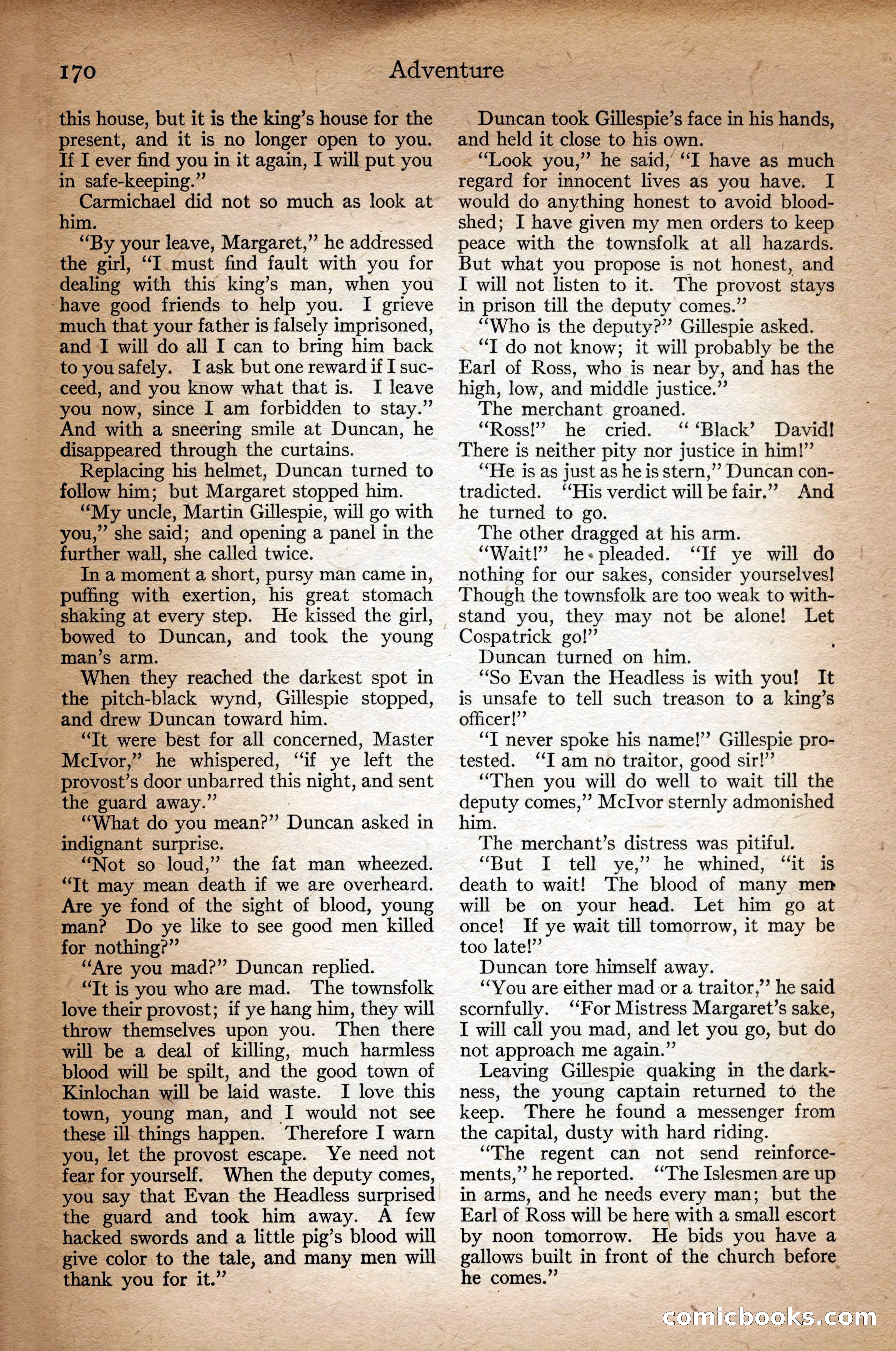 Adventure Magazine Cover, September 3, 1918 — page 172 of 196