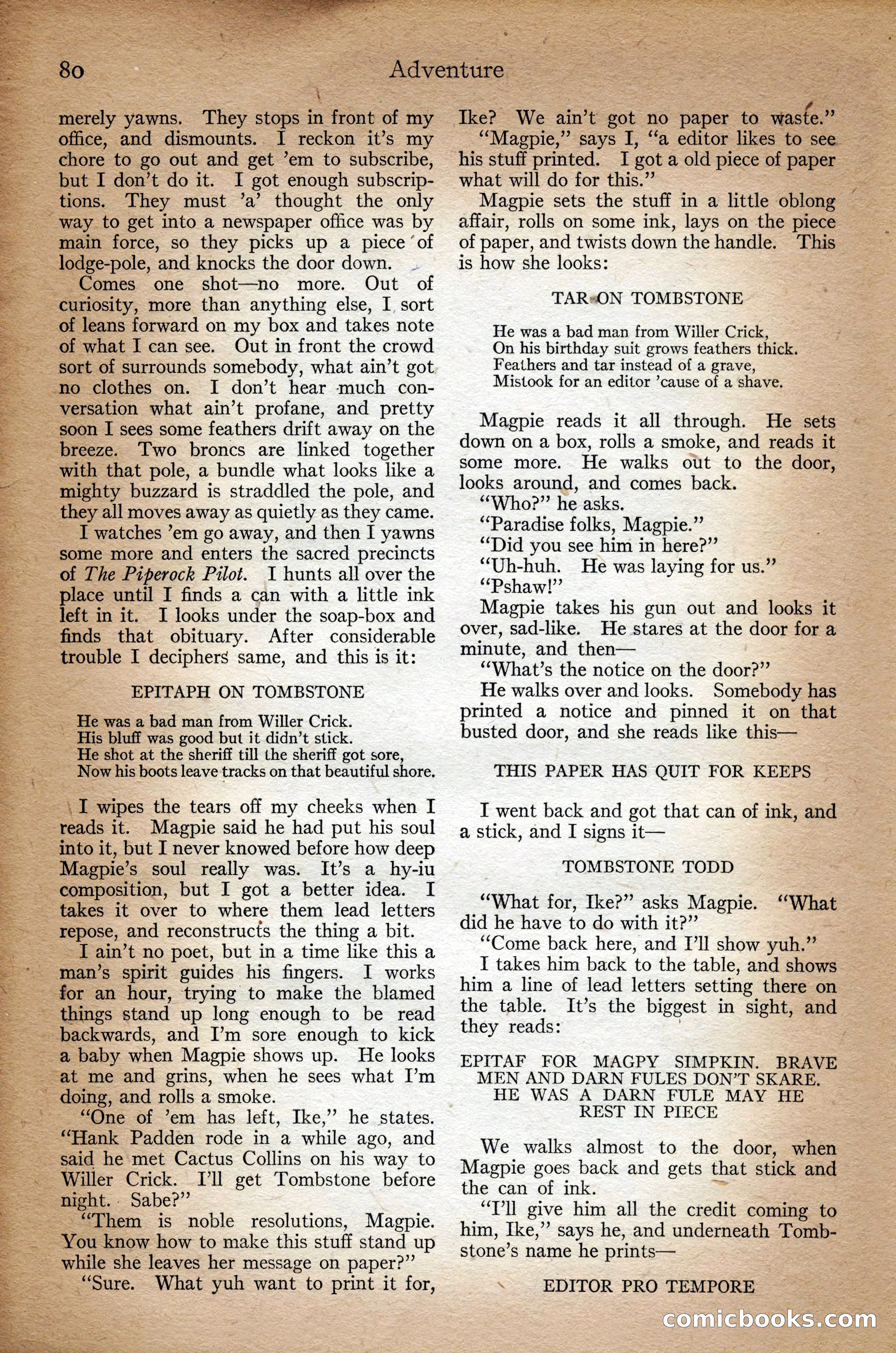 Adventure Magazine Cover — page 82 of 196