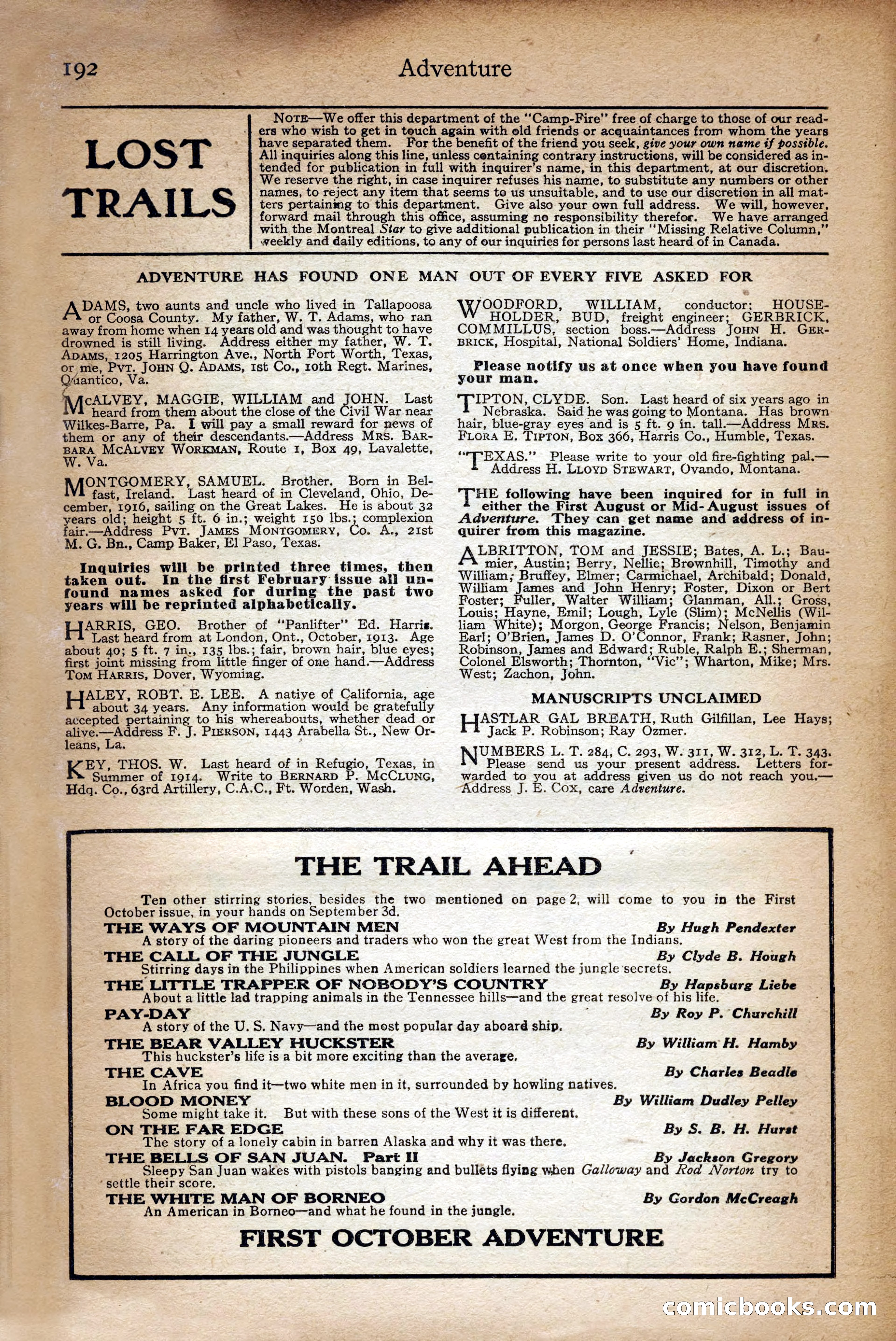 Adventure Magazine Cover — page 194 of 196