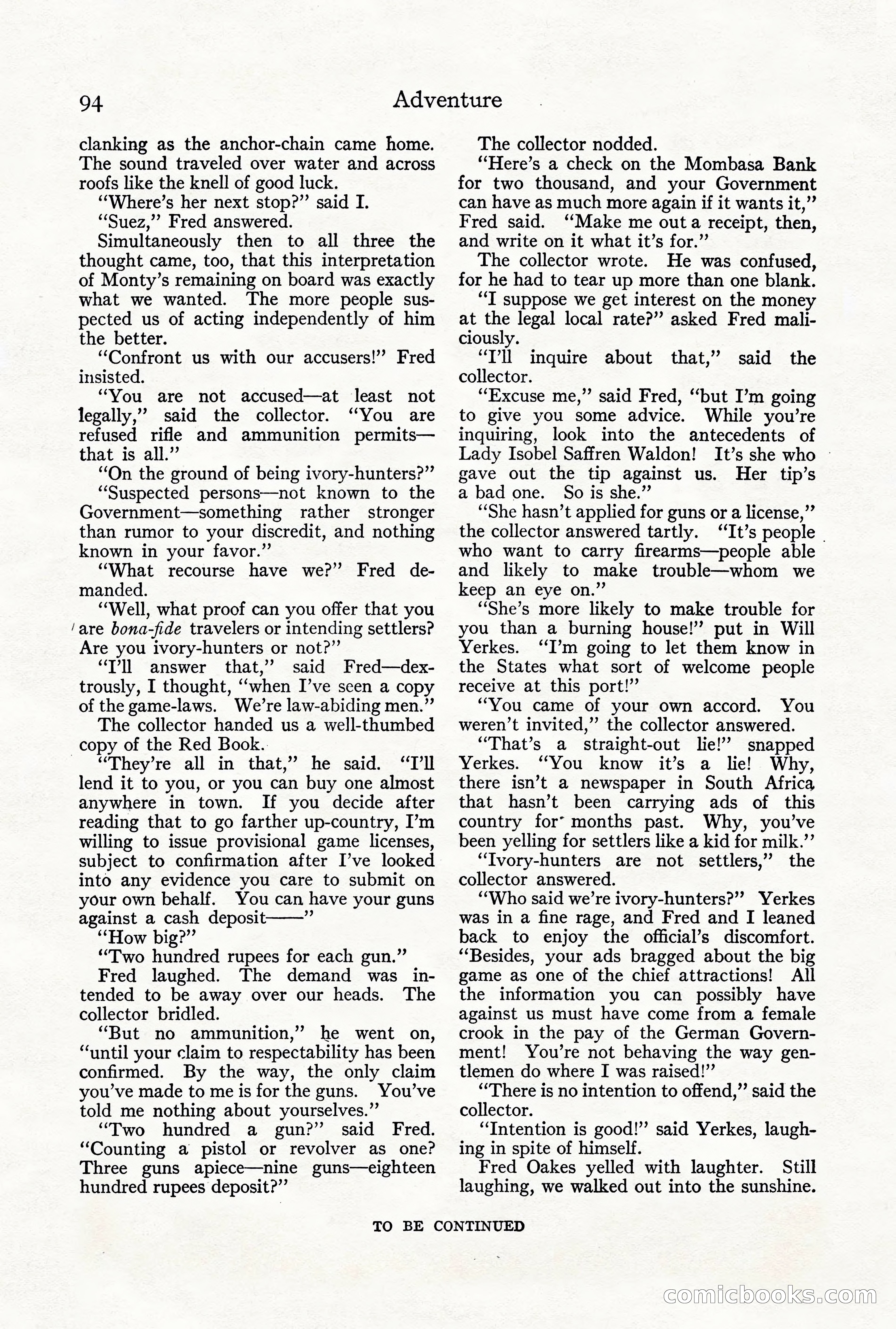 Adventure Magazine, Vol. 21, No. 3 — page 104 of 204