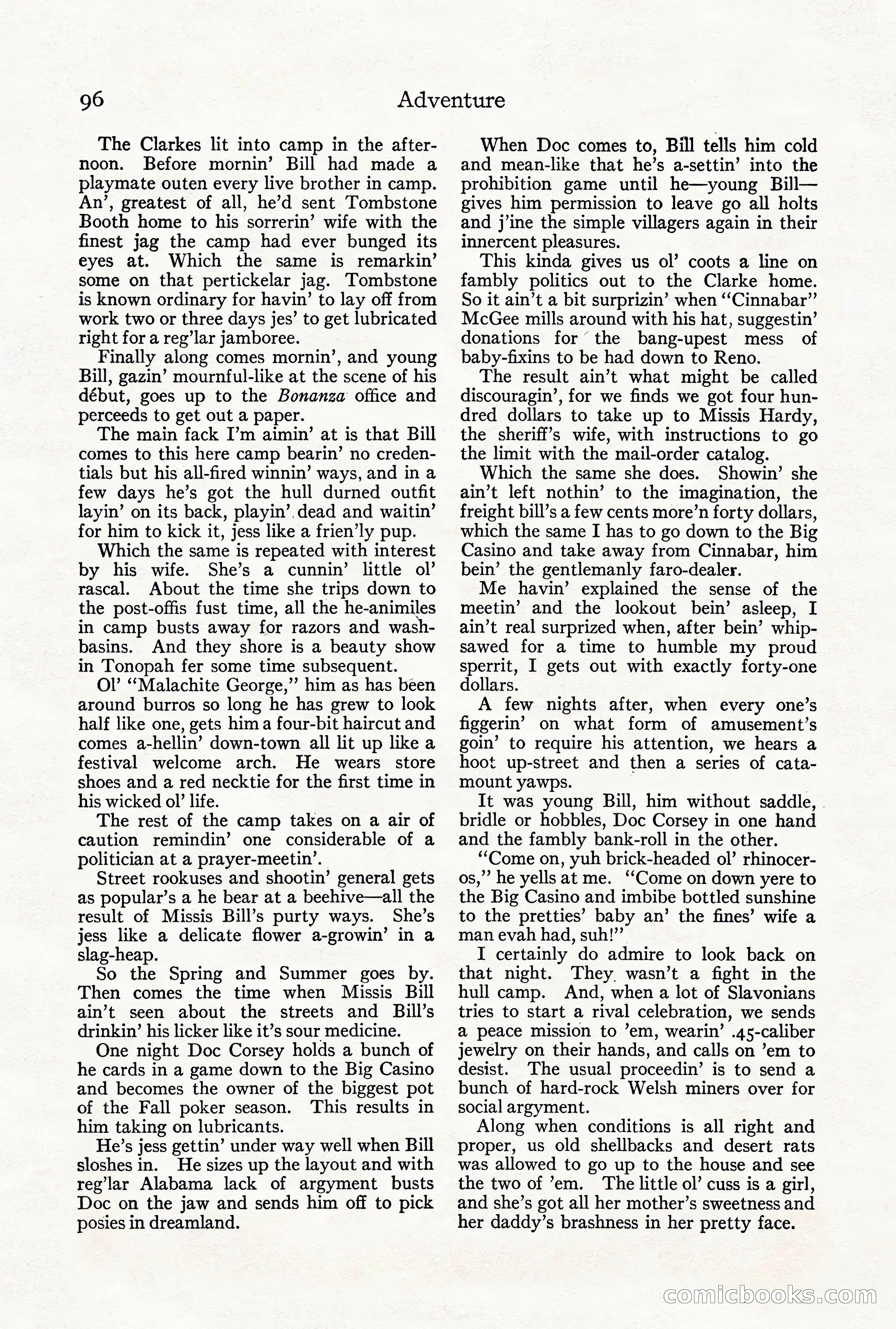 Adventure Magazine, Vol. 21, No. 3 — page 106 of 204