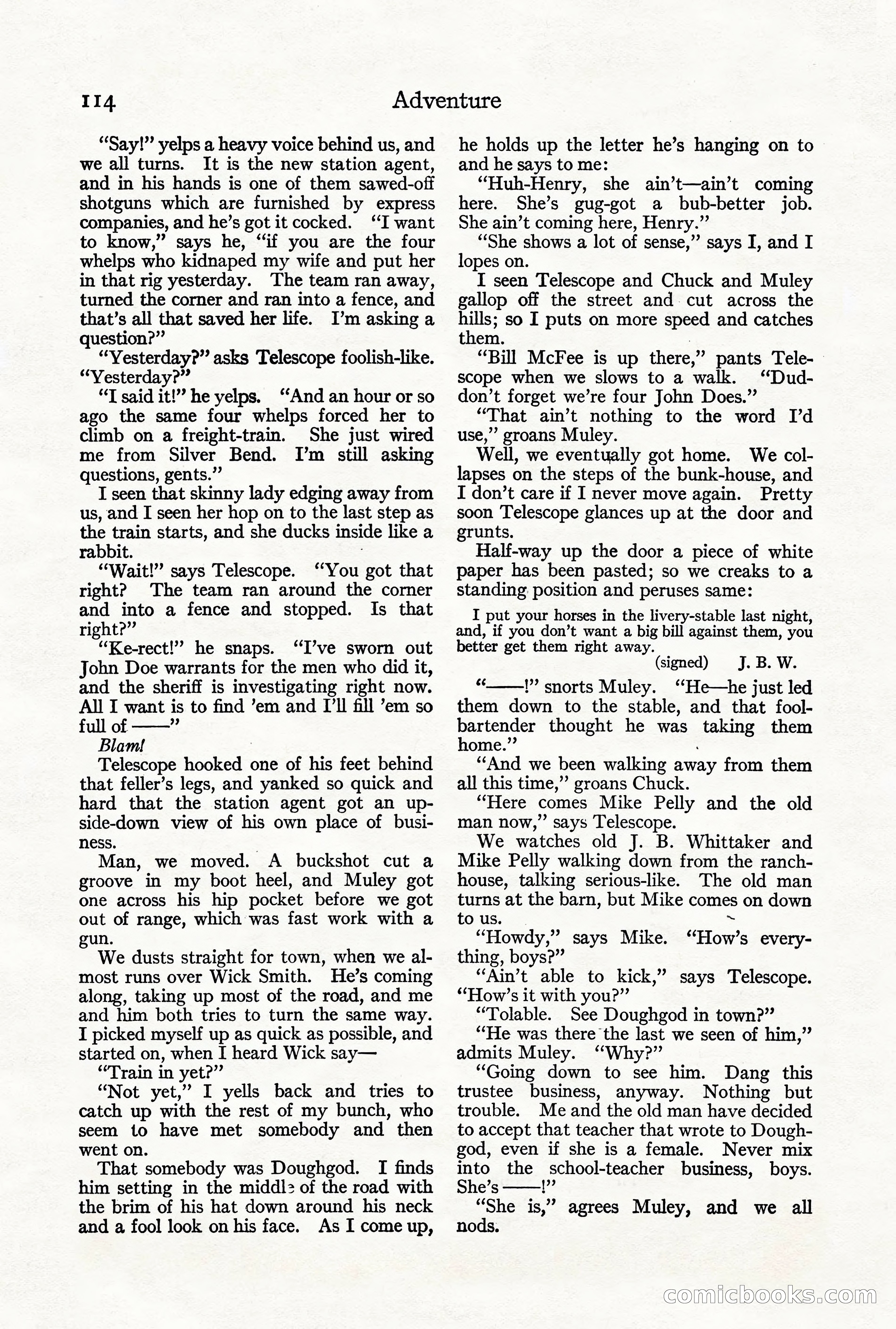 Adventure Magazine, Vol. 21, No. 3 — page 124 of 204