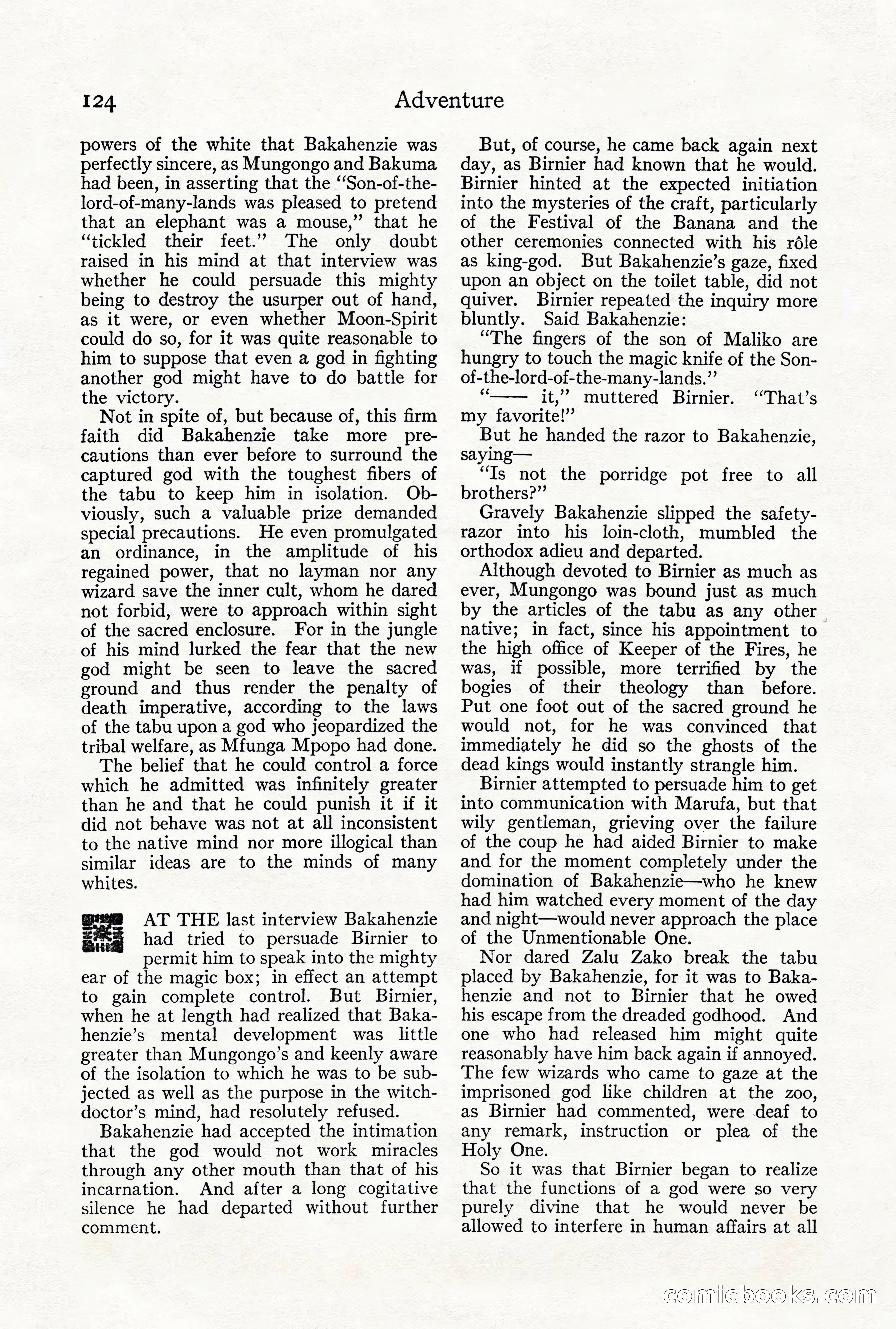 Adventure Magazine, Vol. 21, No. 3 — page 134 of 204