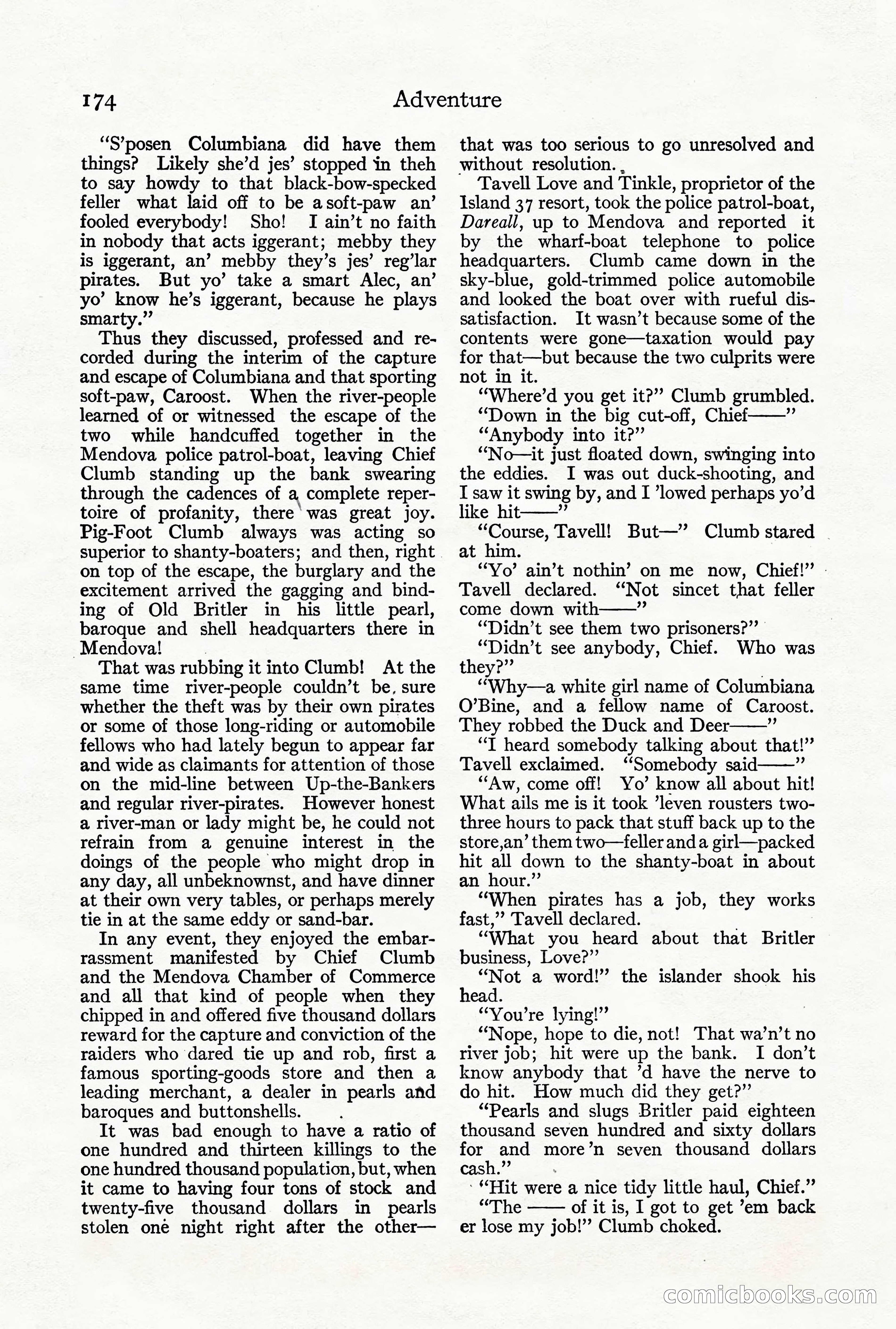 Adventure Magazine, Vol. 21, No. 3 — page 184 of 204