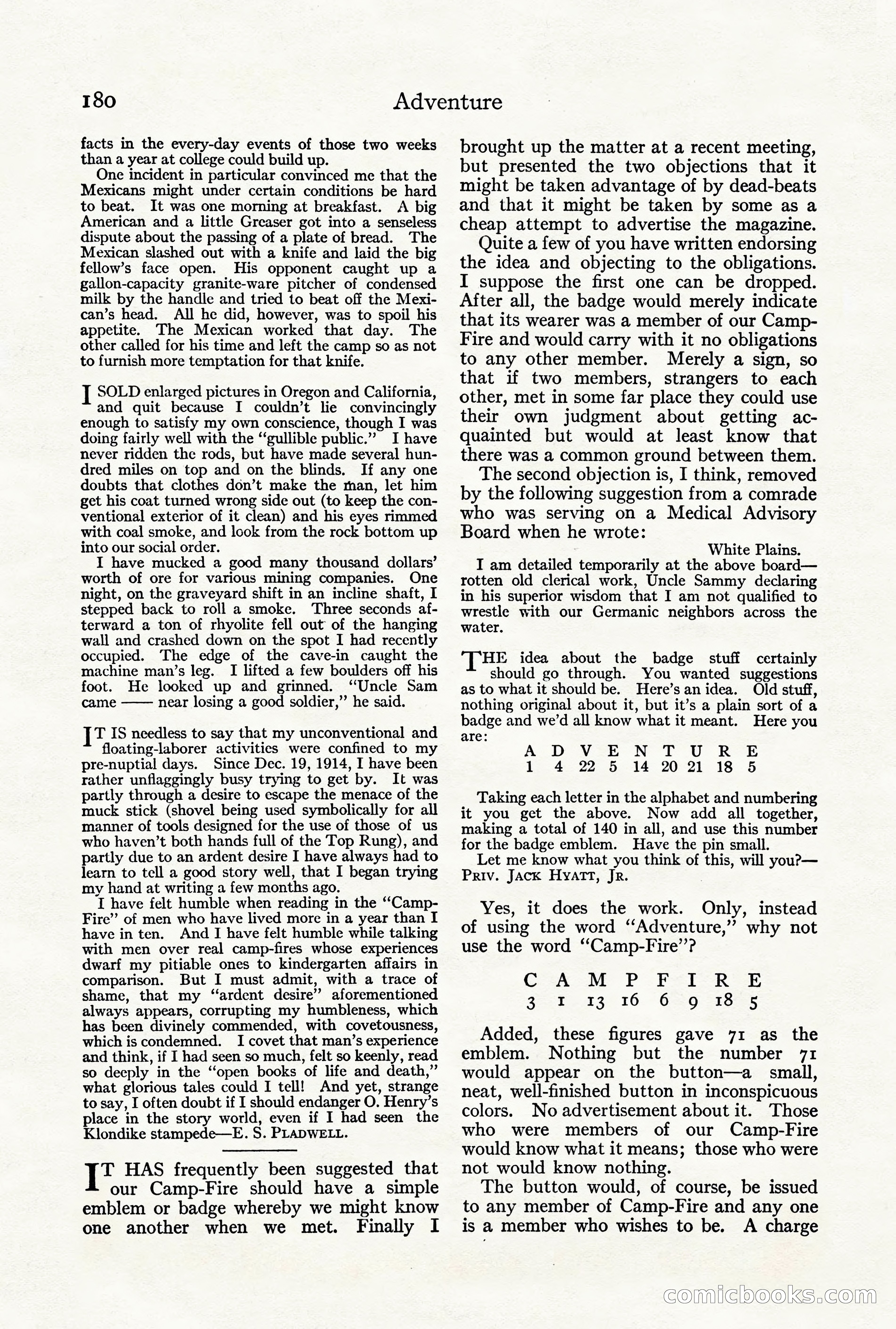 Adventure Magazine, Vol. 21, No. 3 — page 190 of 204